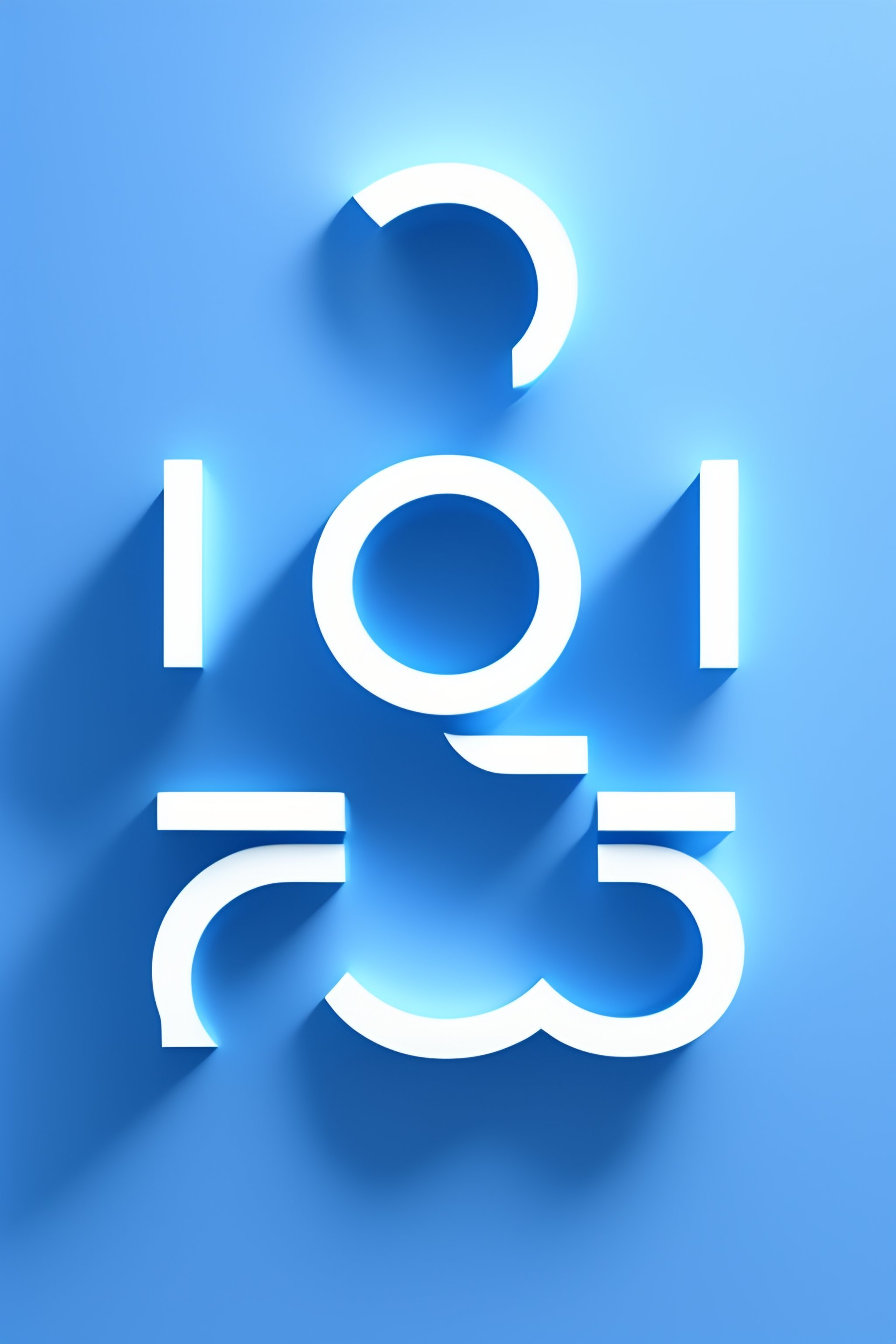 Lexica - A blue background with a white symbol in the middle, a ...