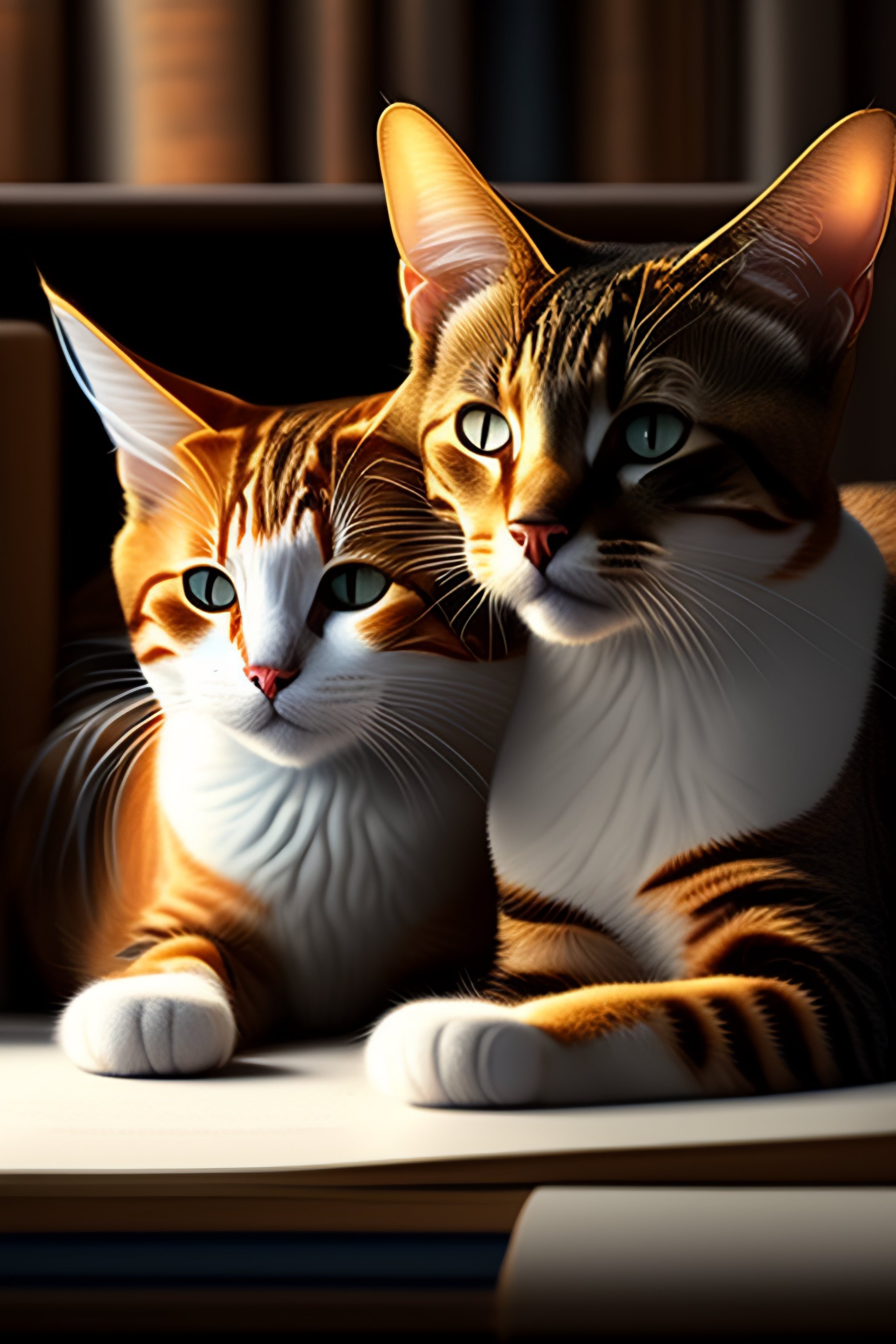 Lexica - Two cats doing research