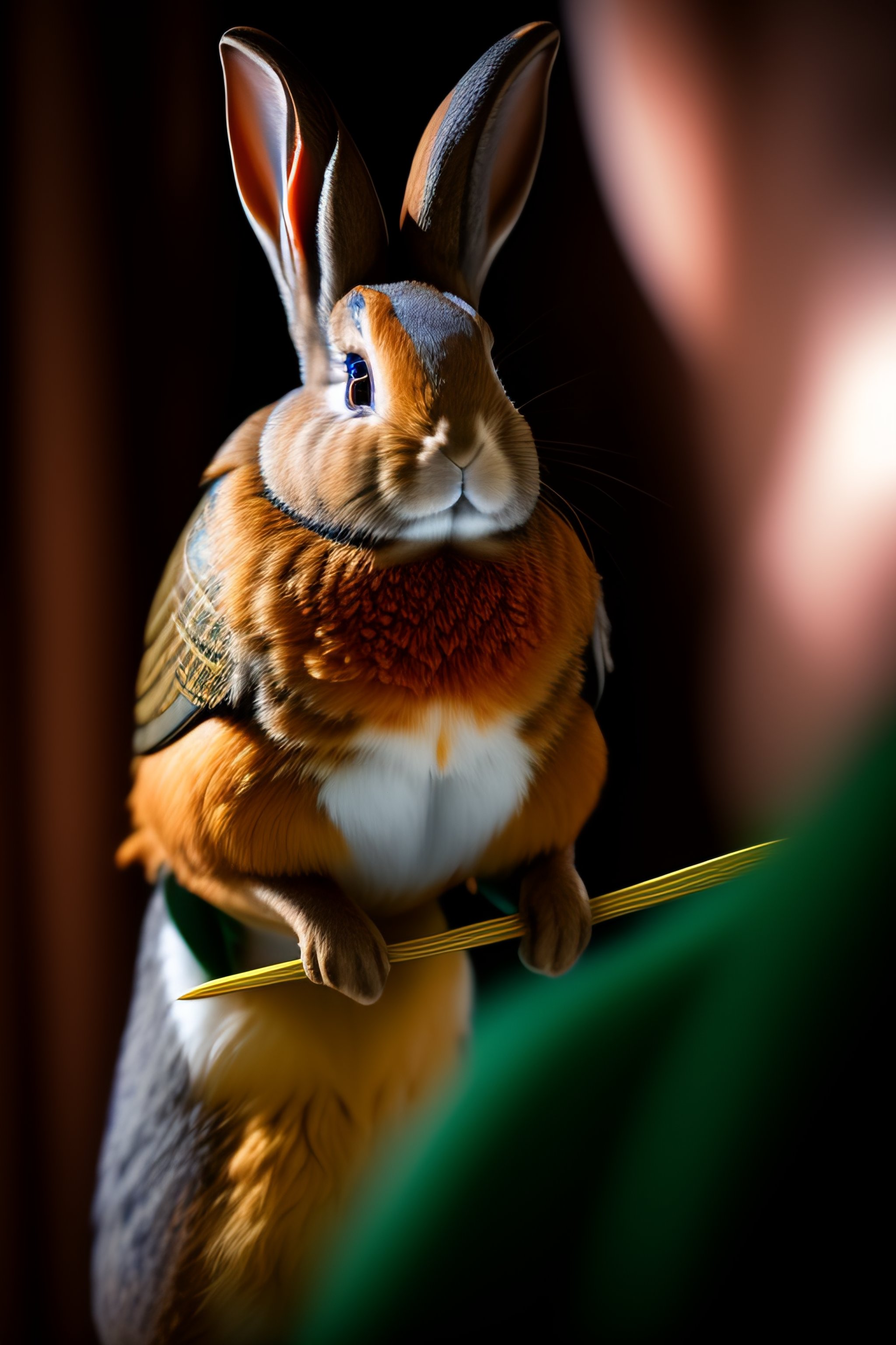Lexica - (((the rabbit Robin hood shoots an arrow))) cinematic portrait ...