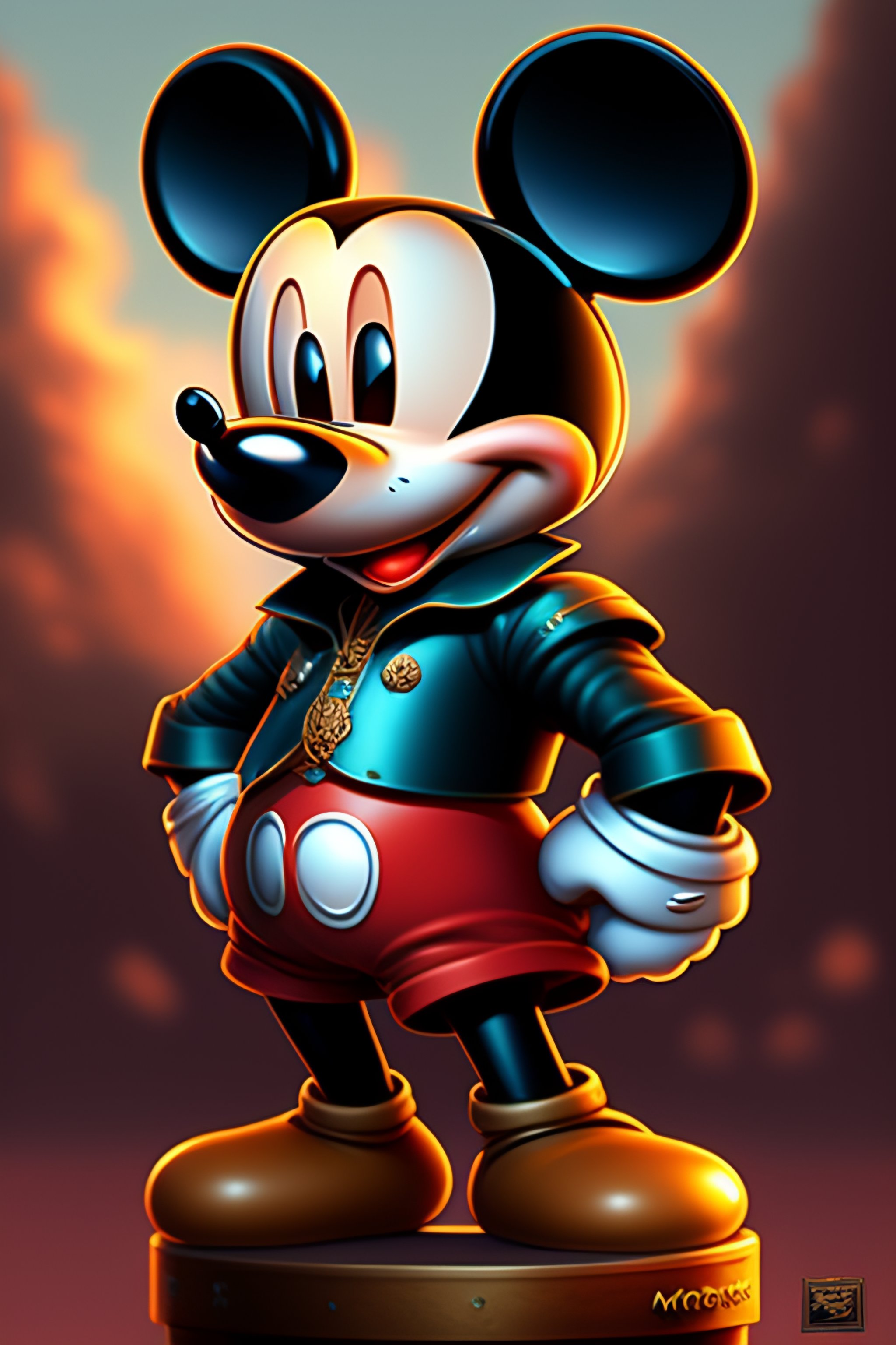 Lexica - Portrait of Mickey mouse, barroc style