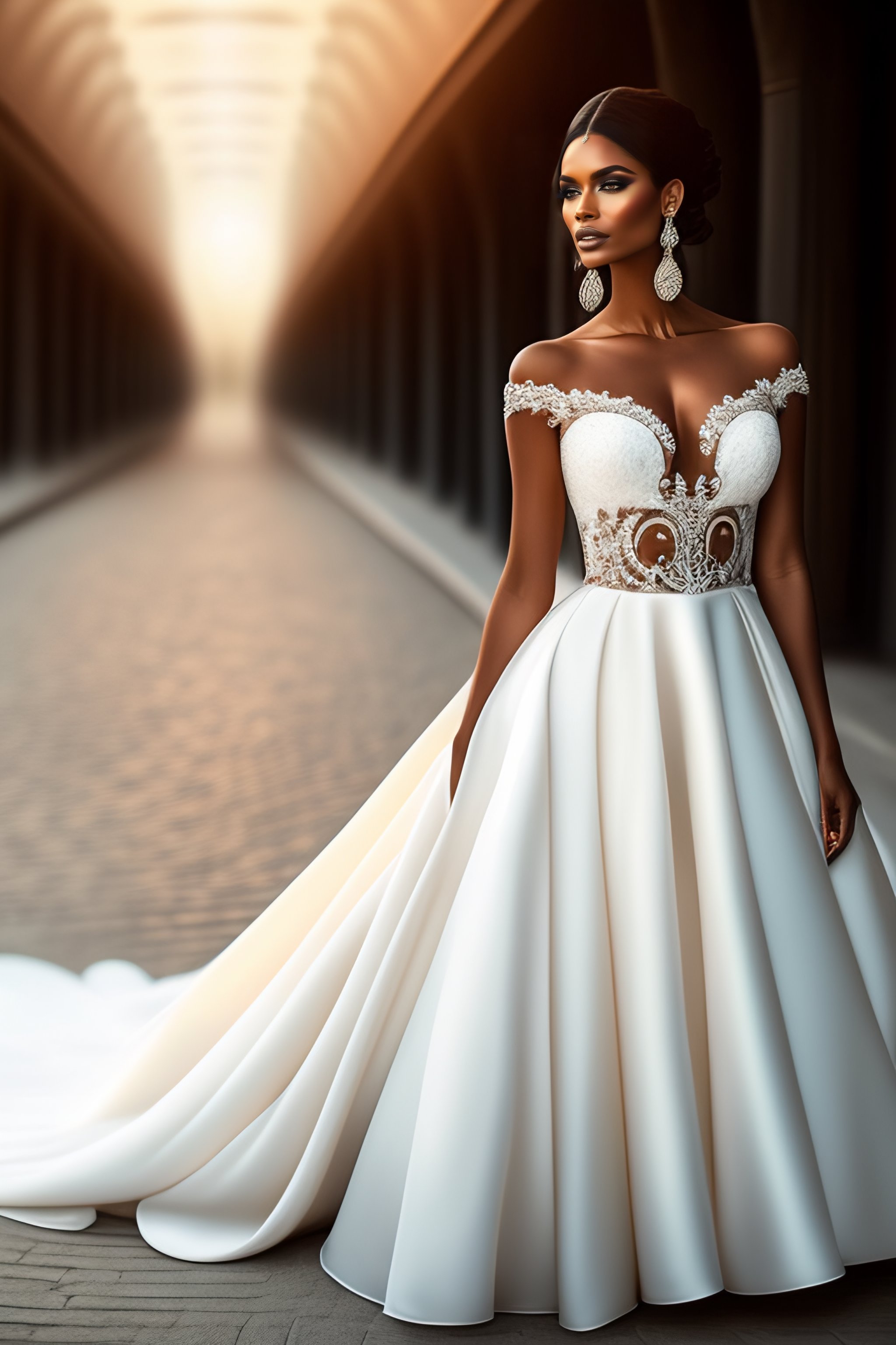 Lexica The most beautiful white dress design