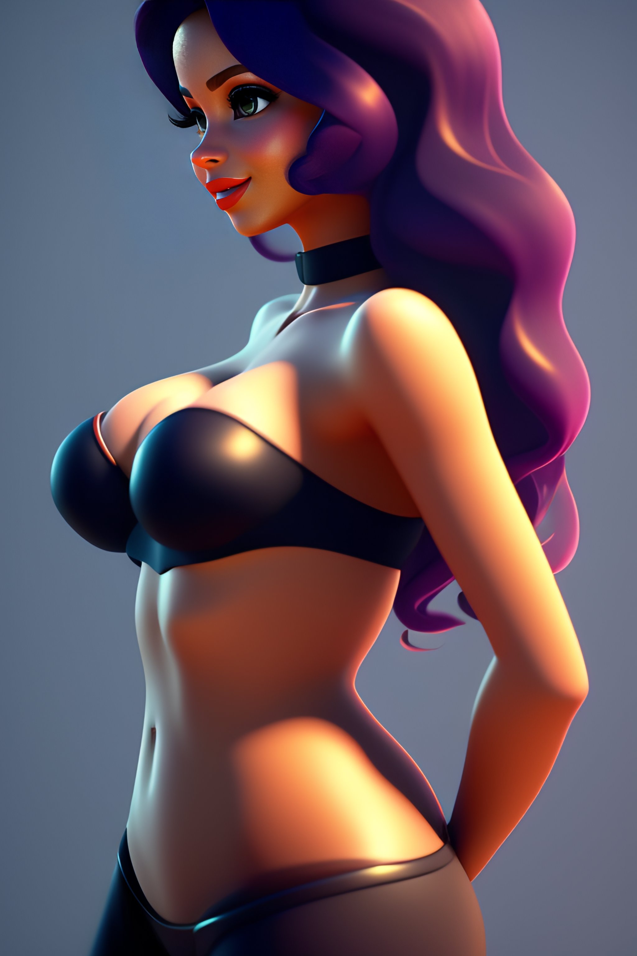 Lexica - Sexy girl, without bra, pixar style, 3d style, disney style, 8k,  beautiful
