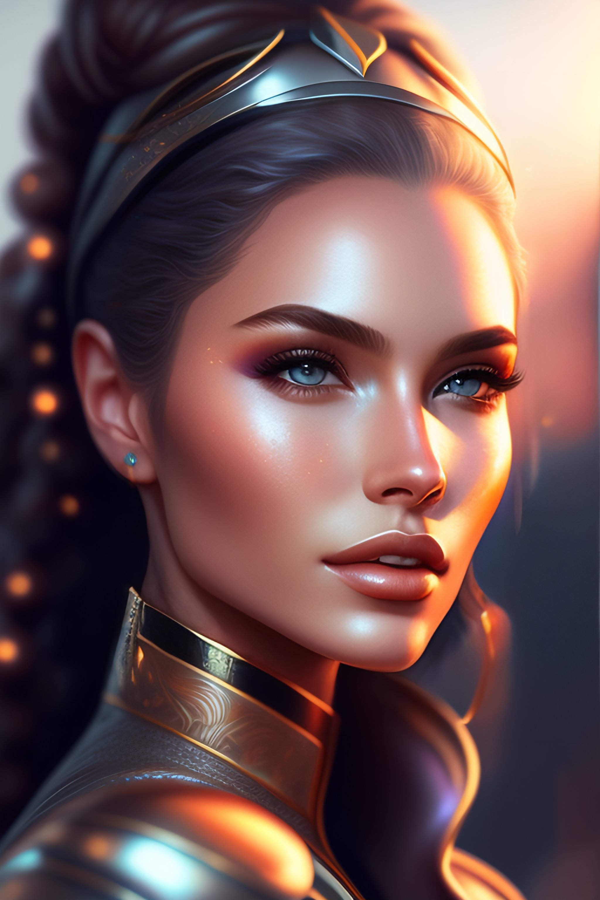 Lexica - Beautiful futuristic young woman, diffuse lighting, fantasy ...