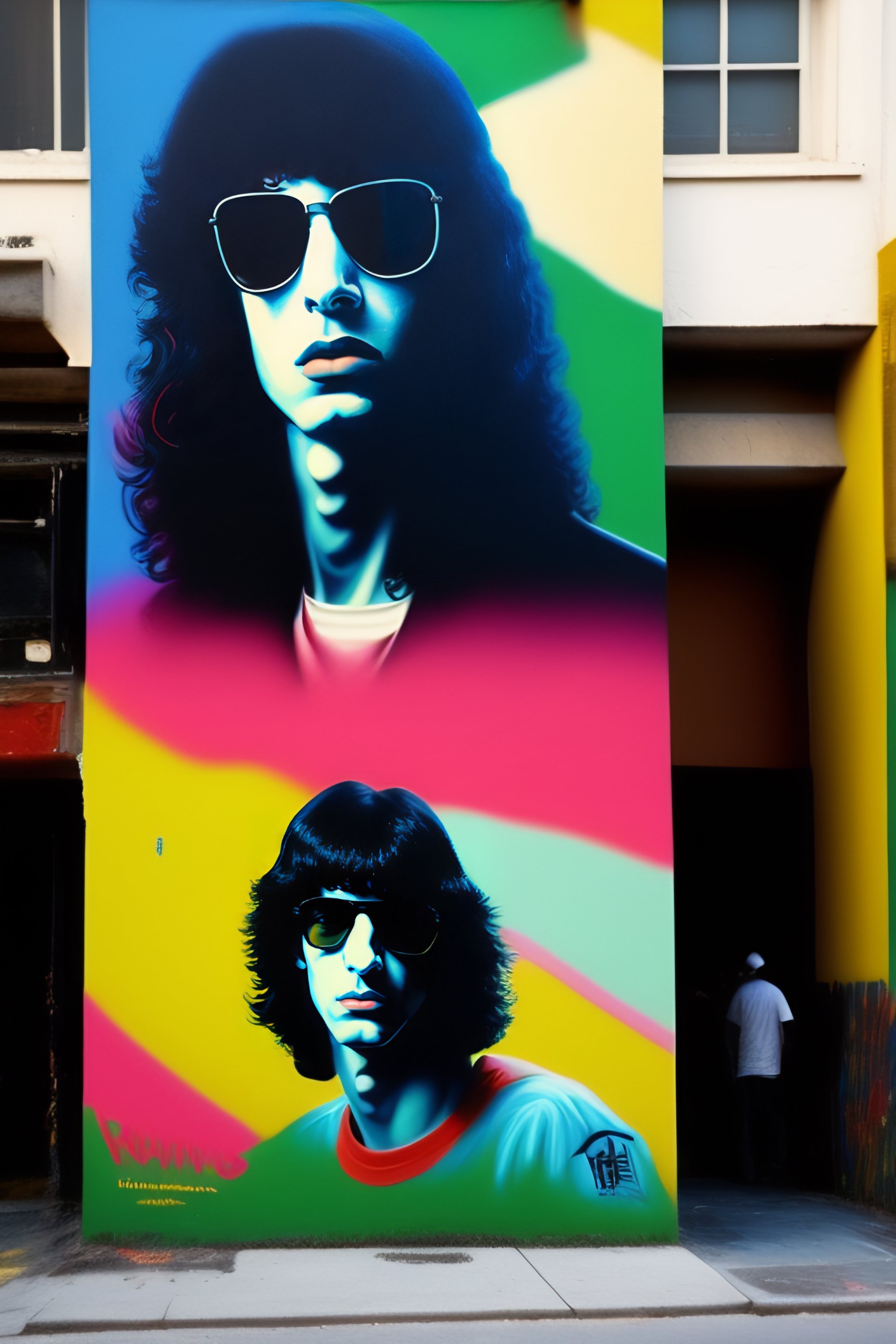 Lexica - Joey ramone, painting, ny graffiti