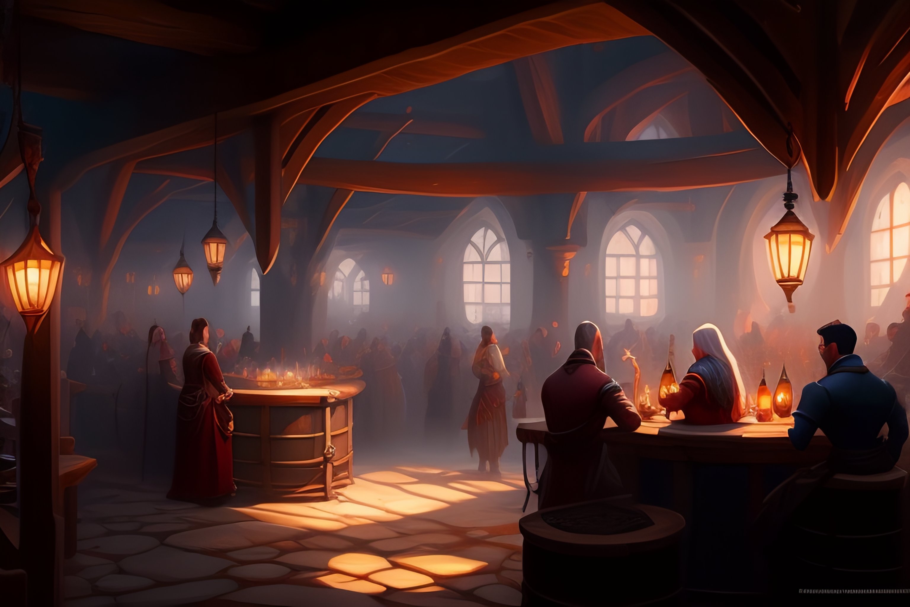 lexica-interior-crowded-tavern-medieval-high-fantasy-greg-rukowski