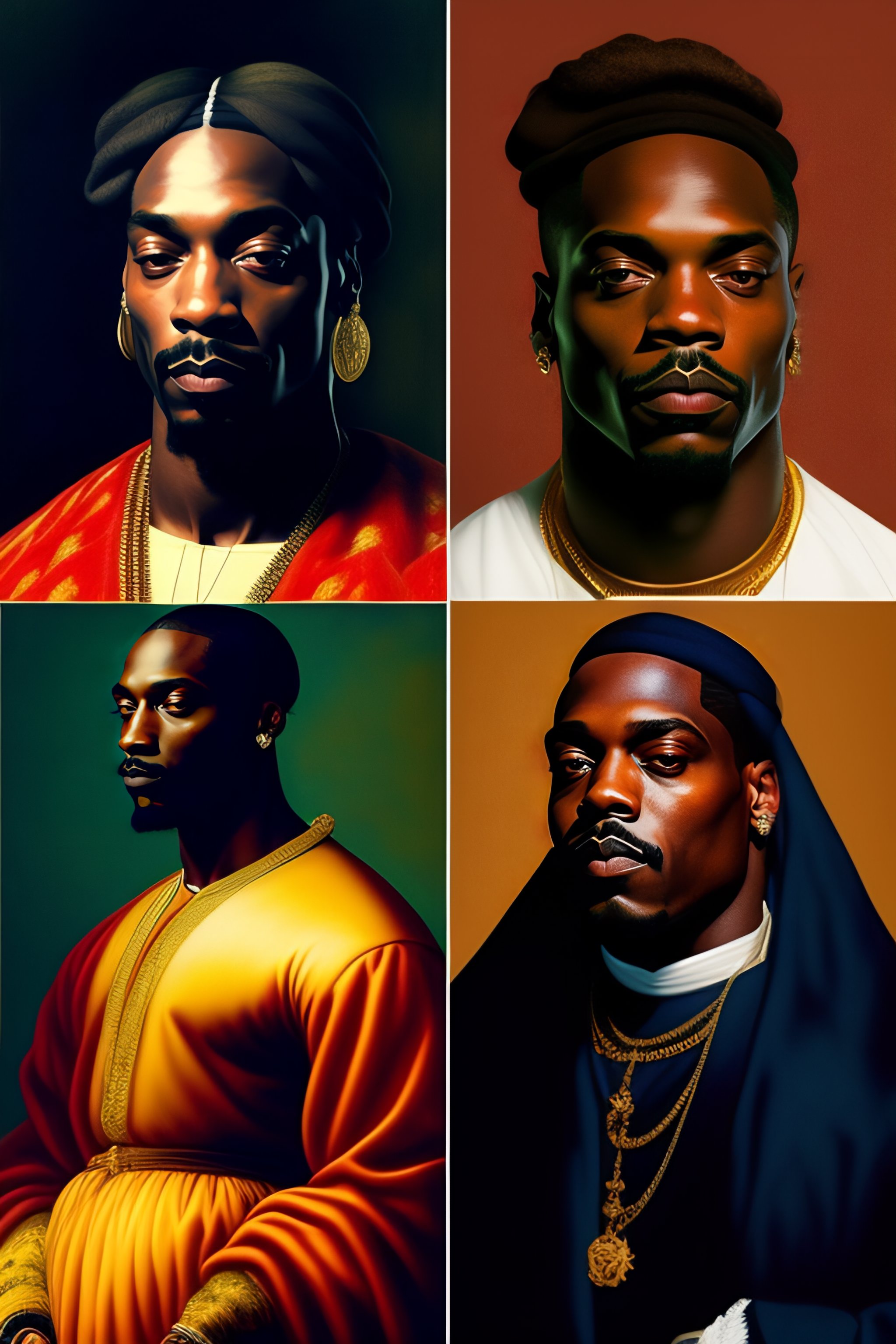 Lexica - A painting with famous rappers including Snoop Dogg, 2Pac and ...