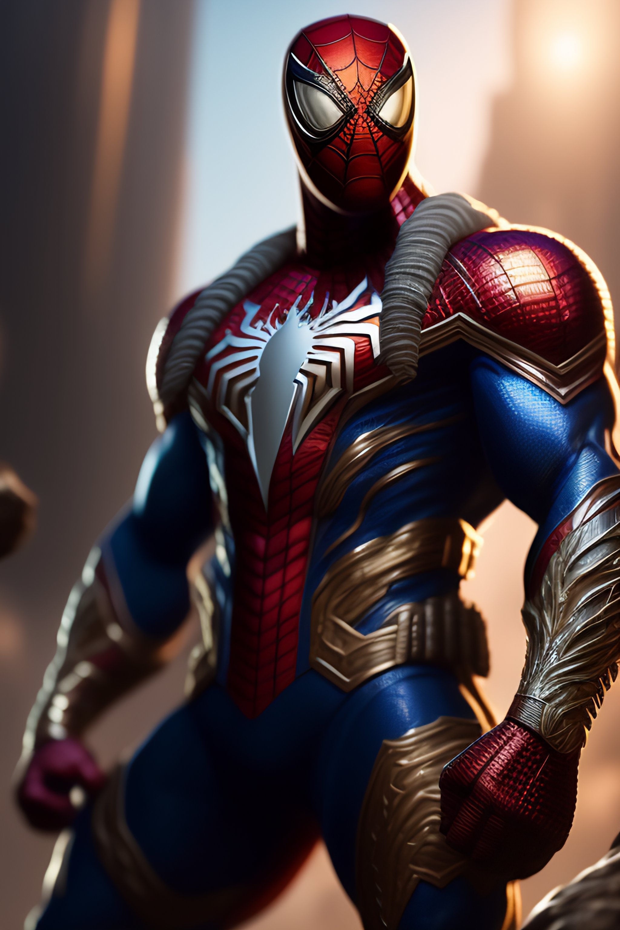 Lexica - Full potrait of Rugged muscular spiderman ,full long highly ...