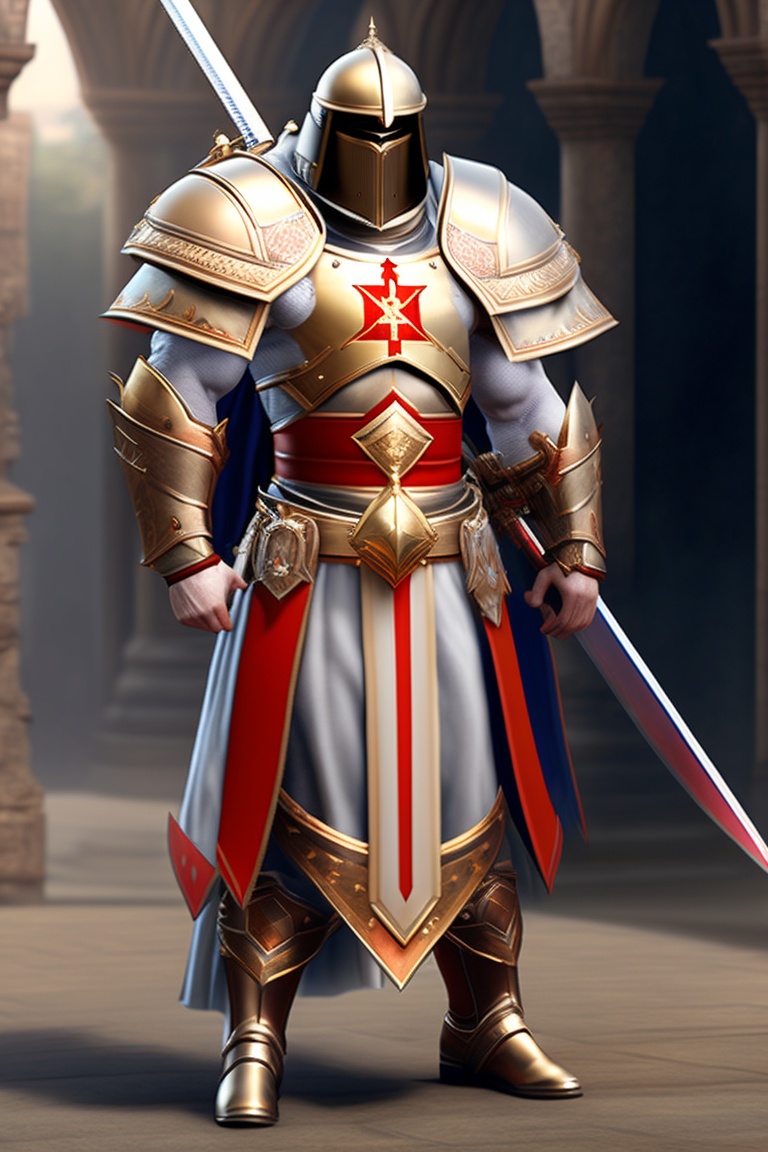 Lexica - Knight templar wearing the armor of God, unreal engine, ultra ...