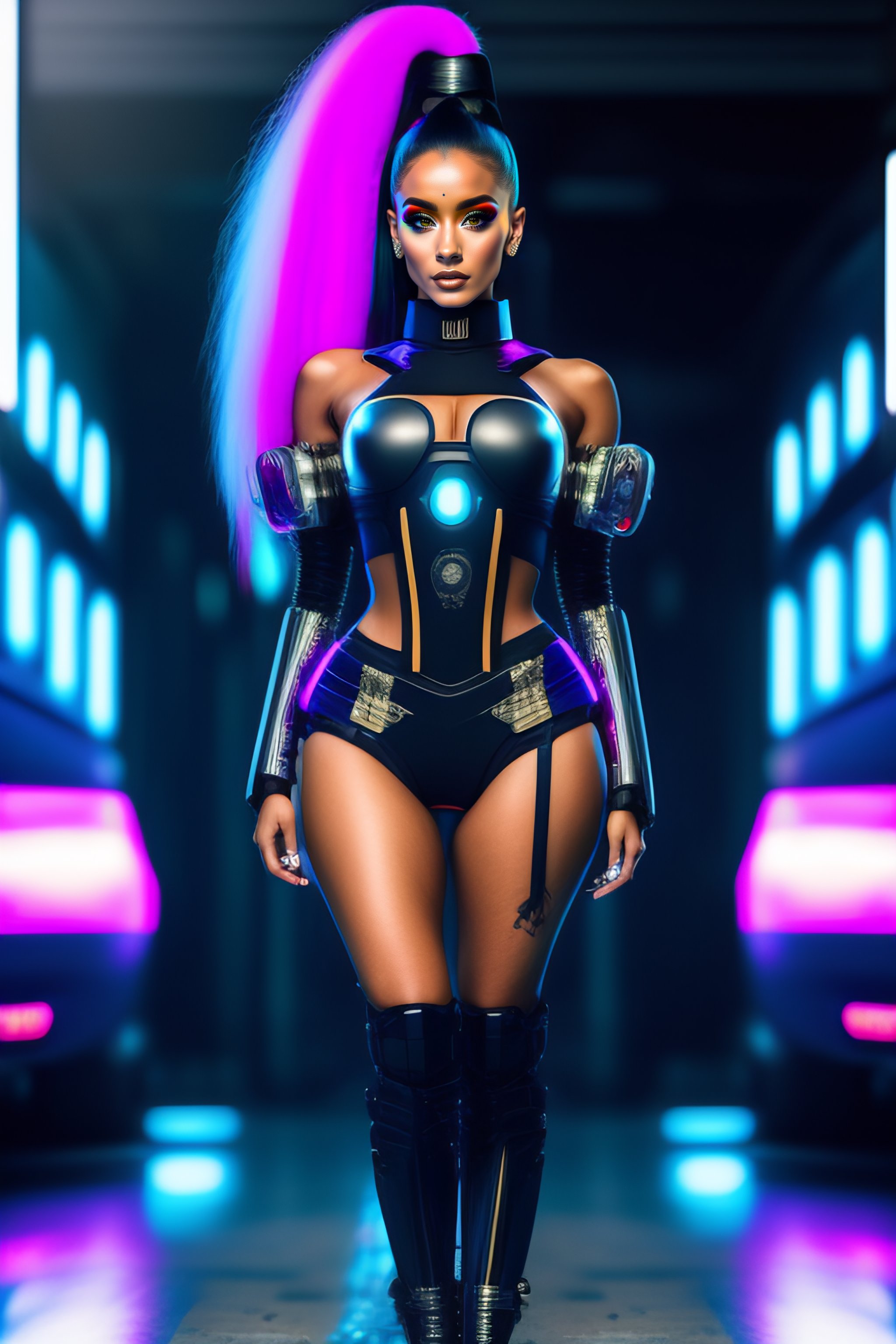 Lexica cyberpunk female robot Grande body
