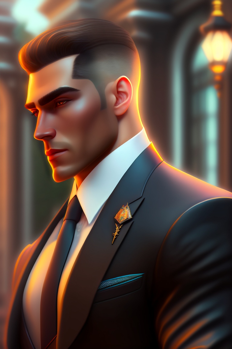 Lexica - Man with a black suit highly detailed, illustration, fantasy ...