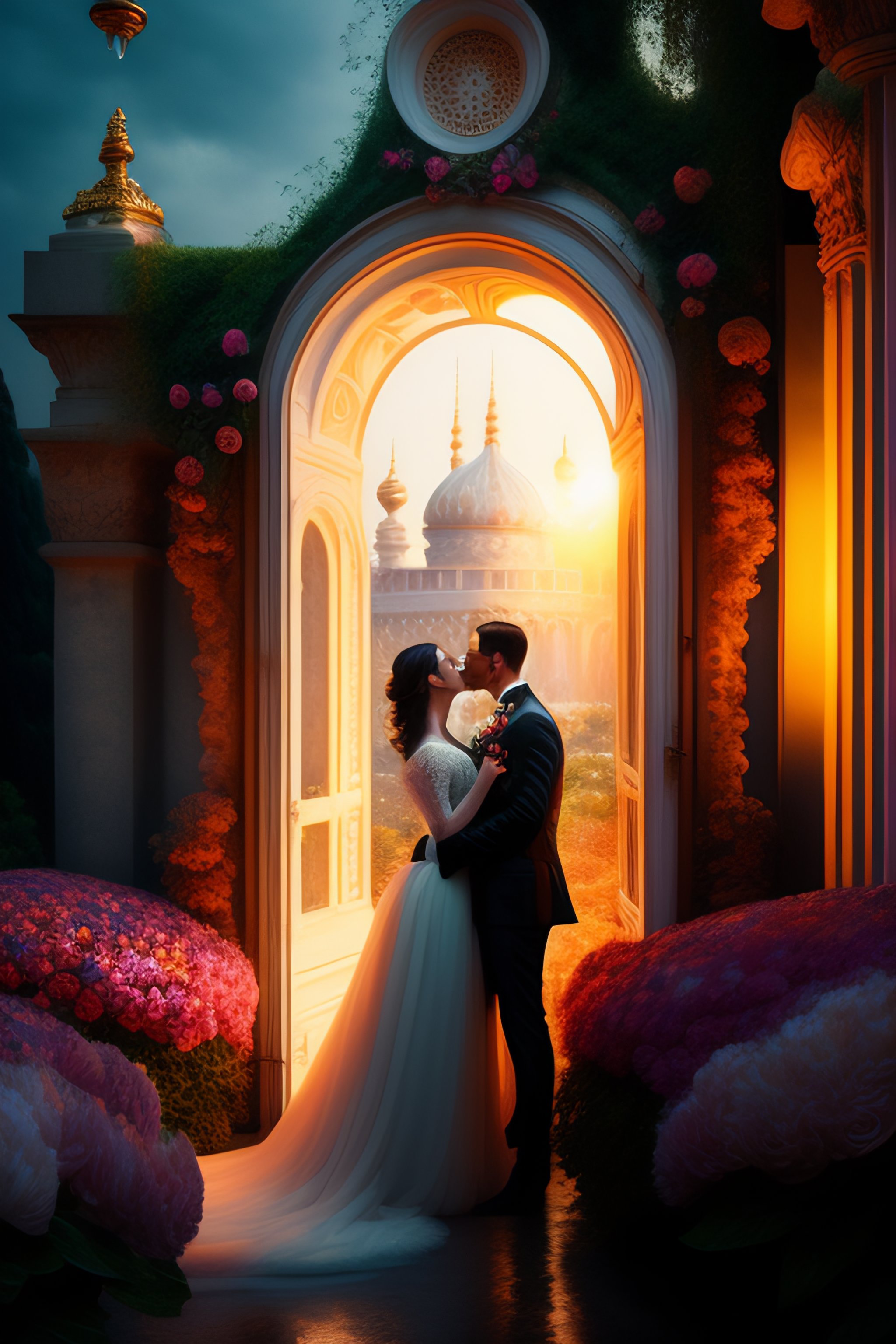 Lexica - Painting of a short hair girl and man falling in love, kissing ...