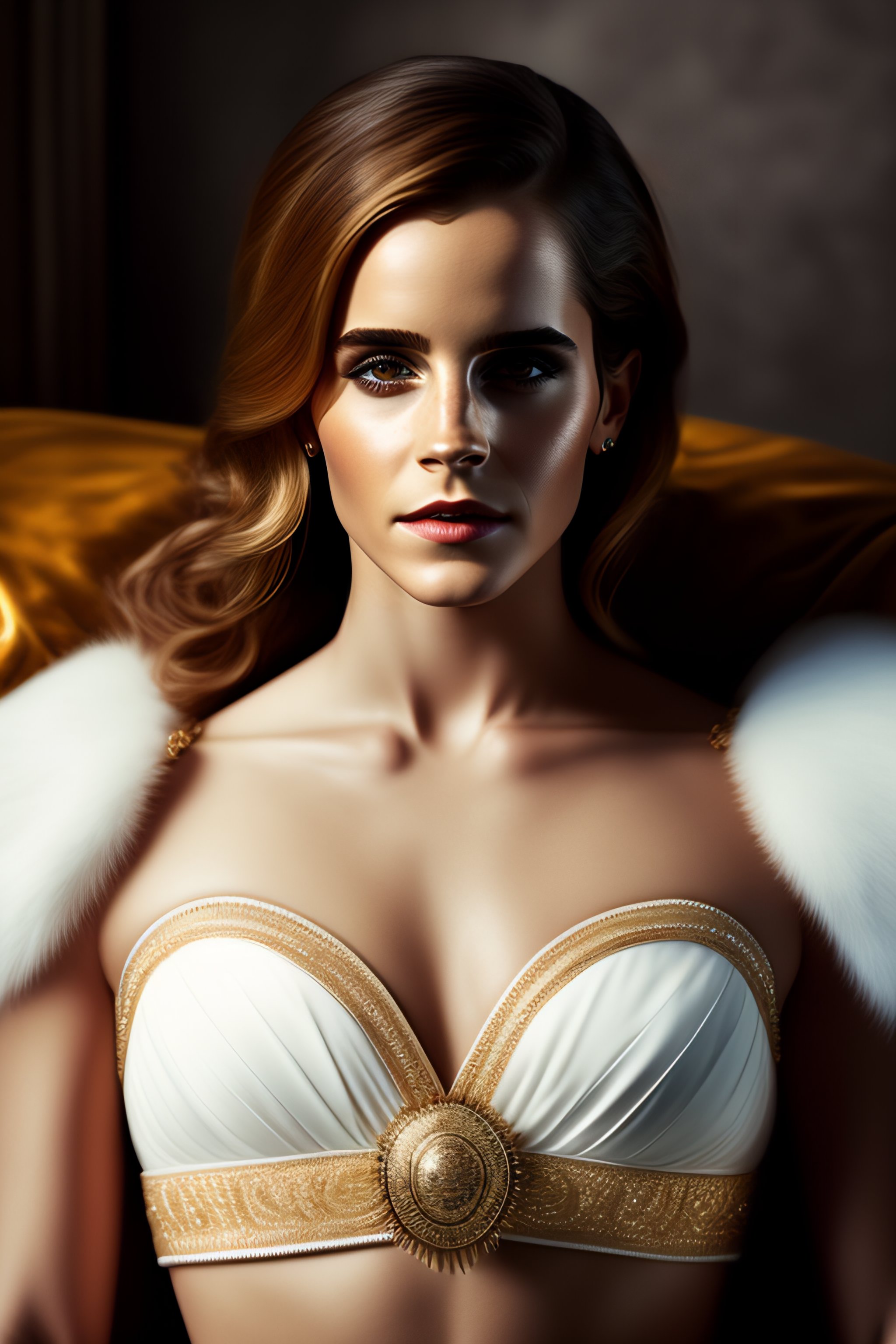 Lexica Full Body Of Emma Watson As A Warrior Goddes Prominent Chest Stunningly Beautiful