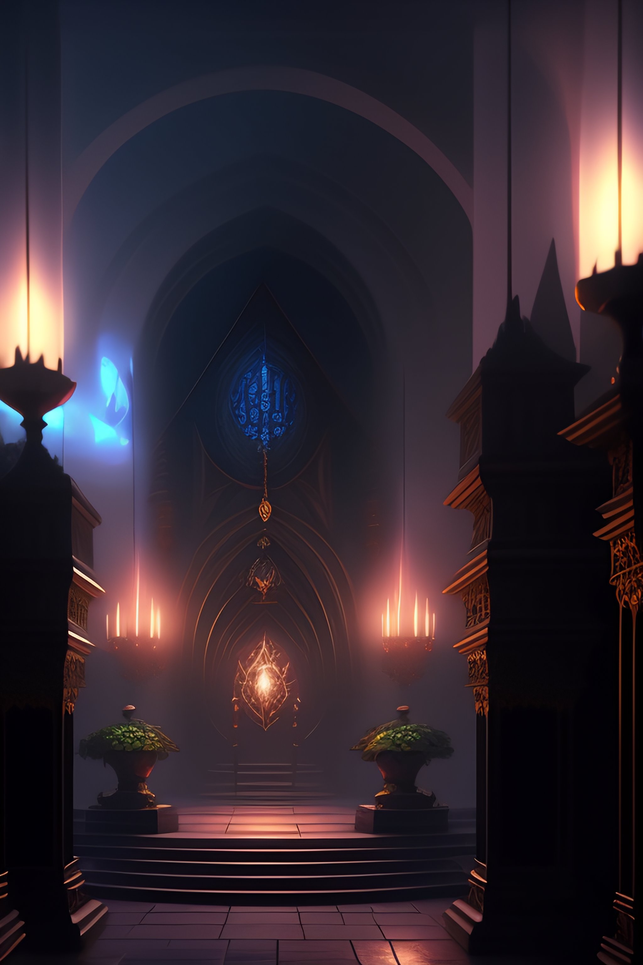 Lexica Concept art, D&D, lord of disease, dark armor, gothic throne room background, HP