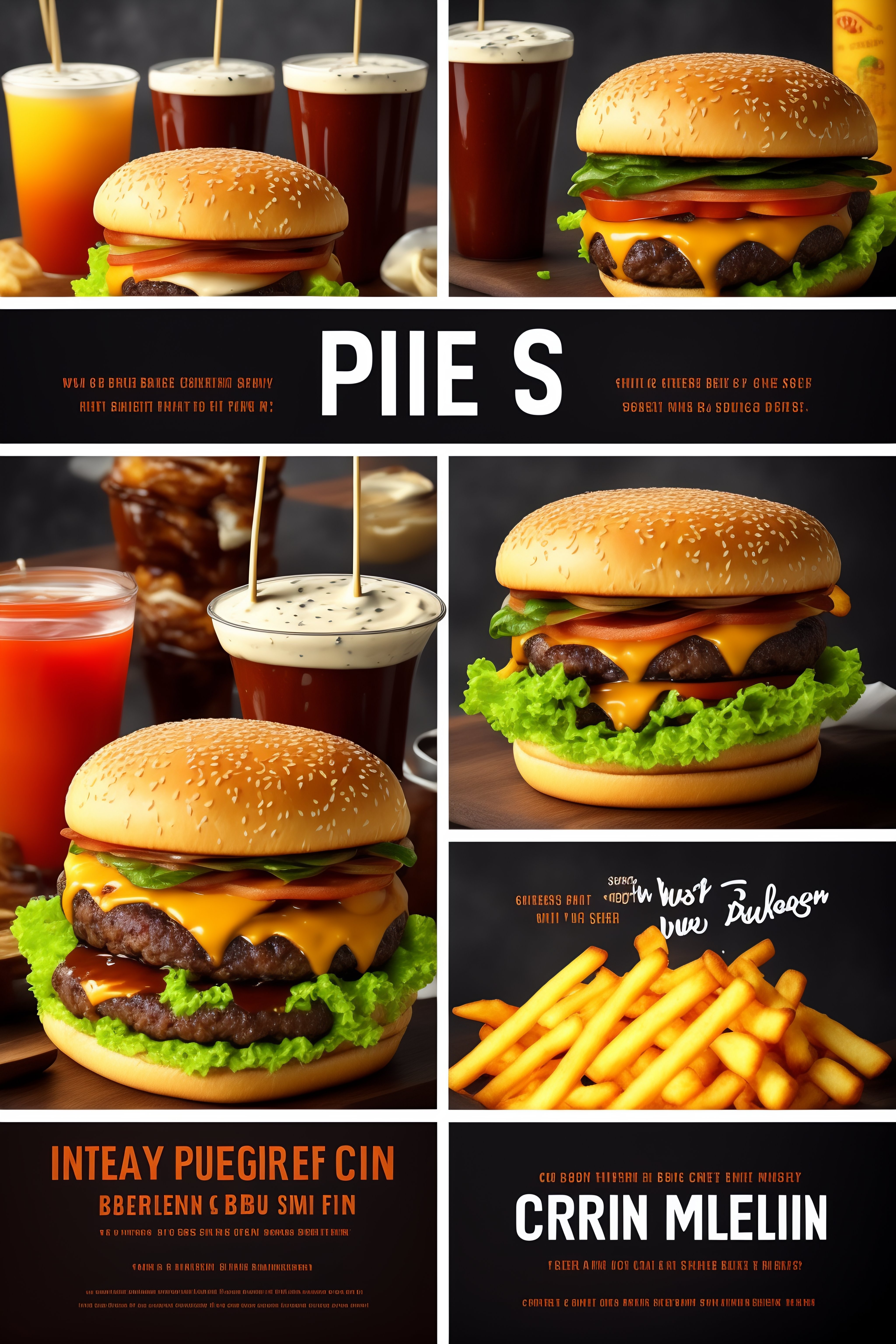 Lexica - Designing an advertisement for a post for a burger restaurant ...