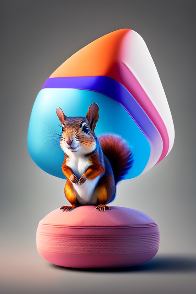 Lexica - Sally the Squirrel sitting on the whoopee cushion, surprised ...