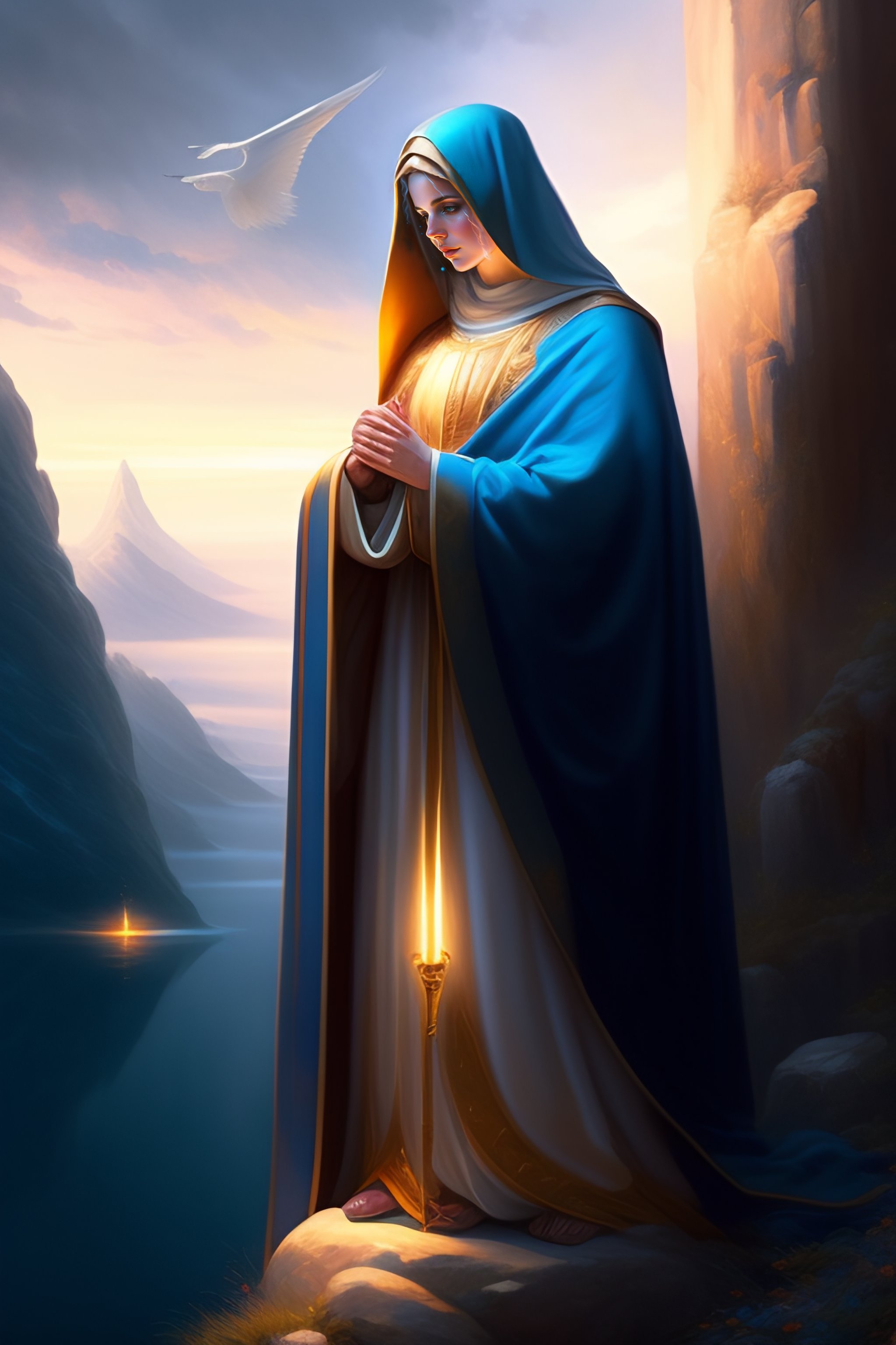 Lexica By jordan grimmer, virgin mary of graces with, blue cloak