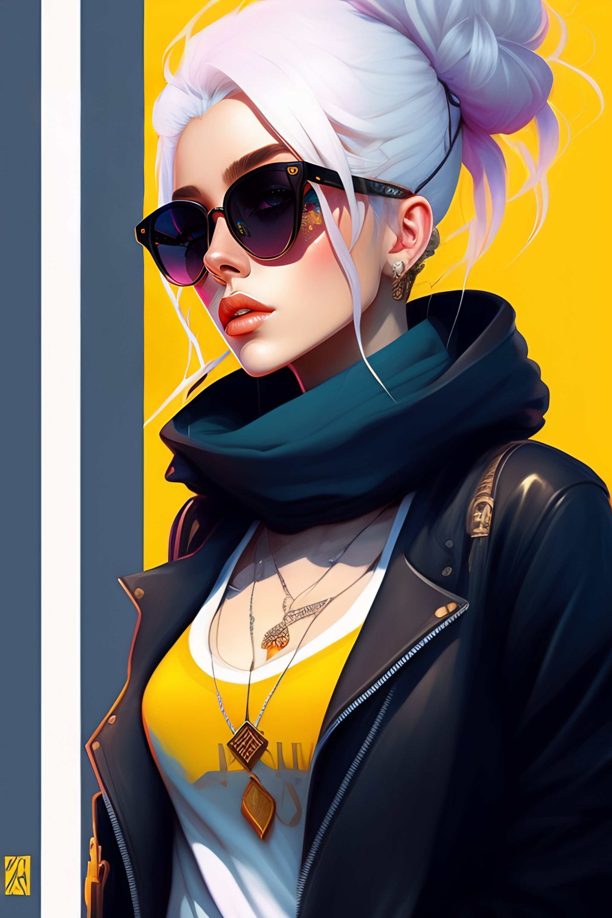 Lexica - Full body highly detailed portrait of a sewer emo punk woman ...