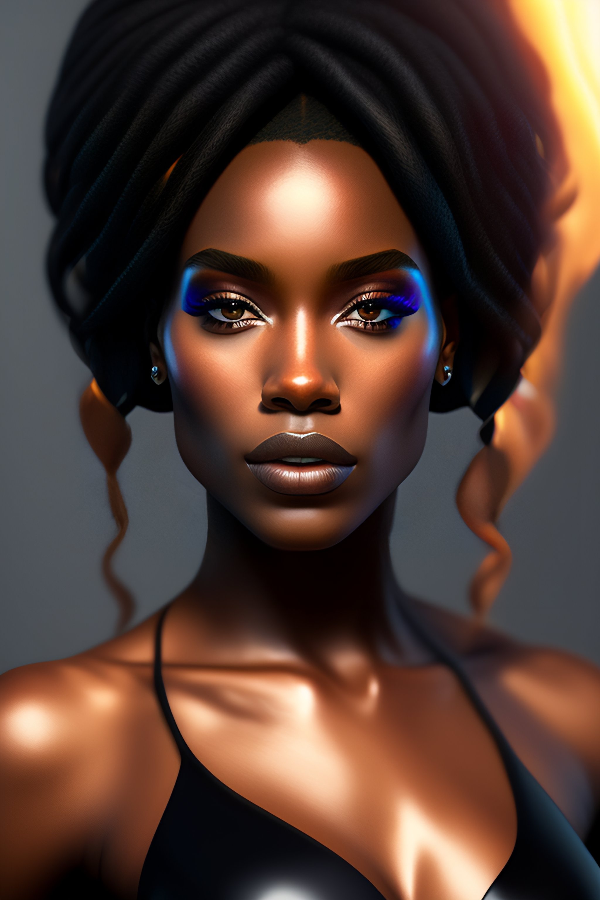 Lexica - Mdjrny-v4 style portrait of a gorgeous black female in the ...