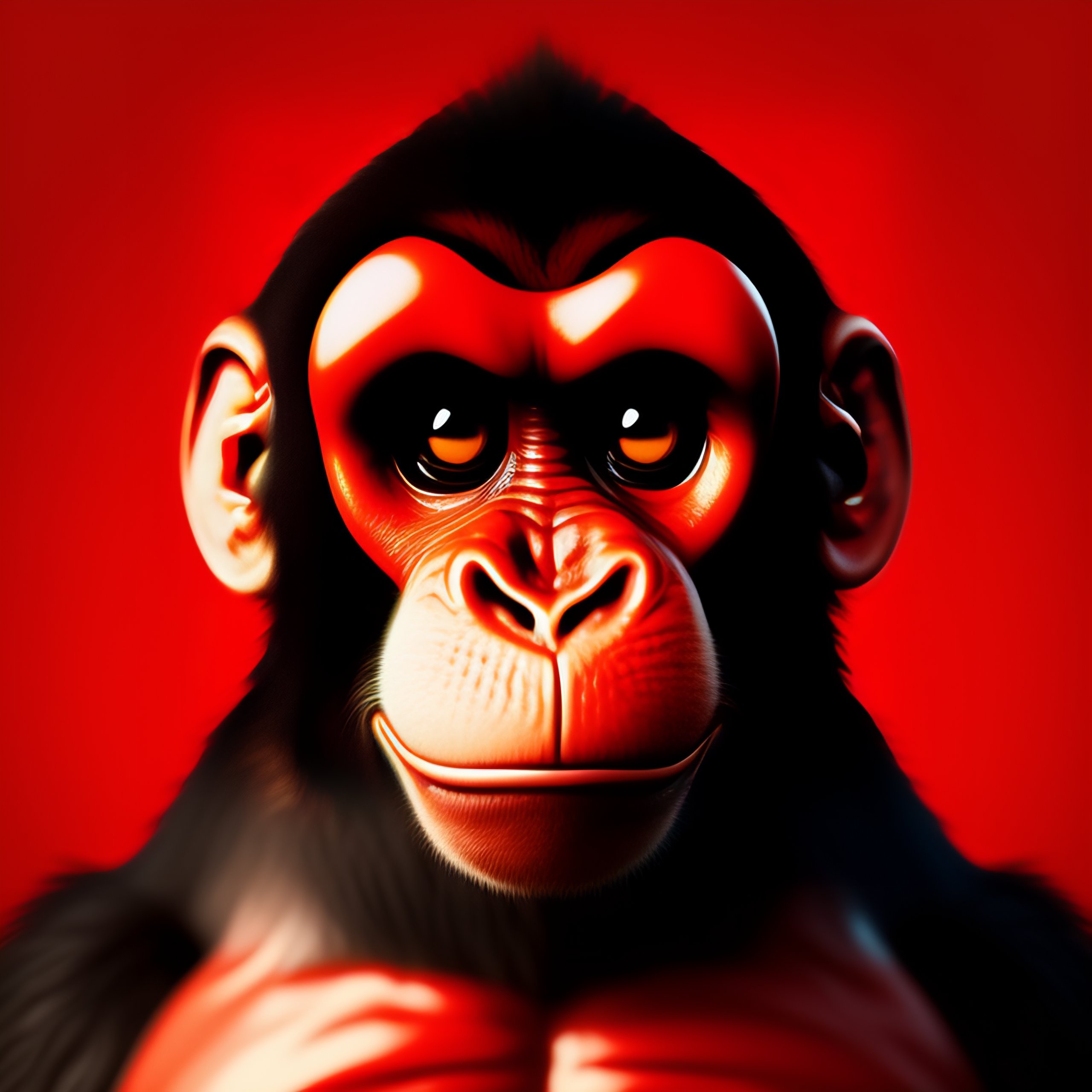 red monkey cartoon