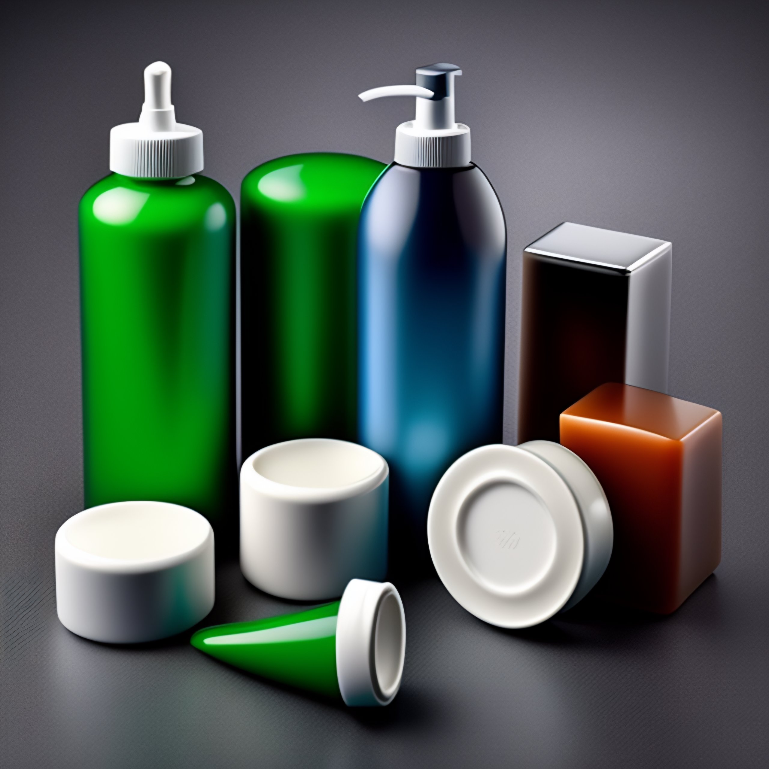 Lexica Plastic caps for shampoo, conditioner, cosmetics.