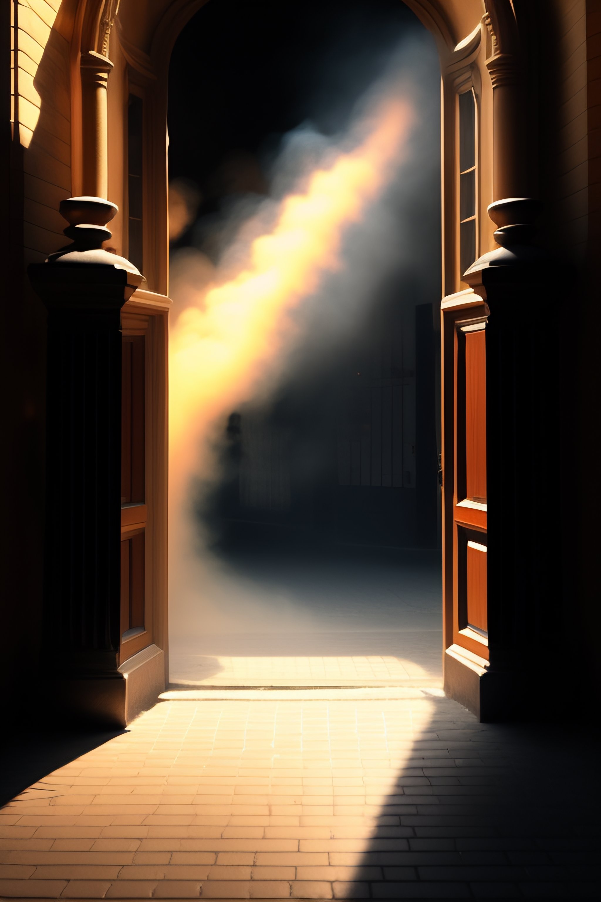 Lexica - 1920s stage setting, Smokey backstreet scene