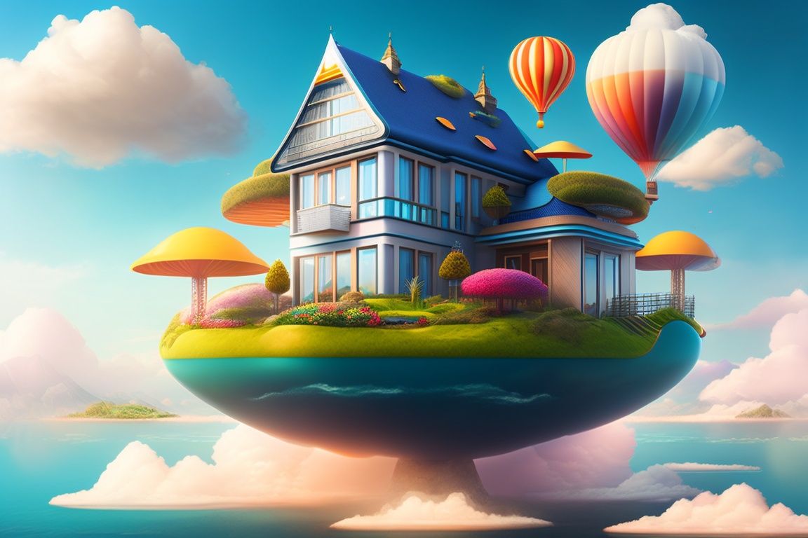 floating house in the air