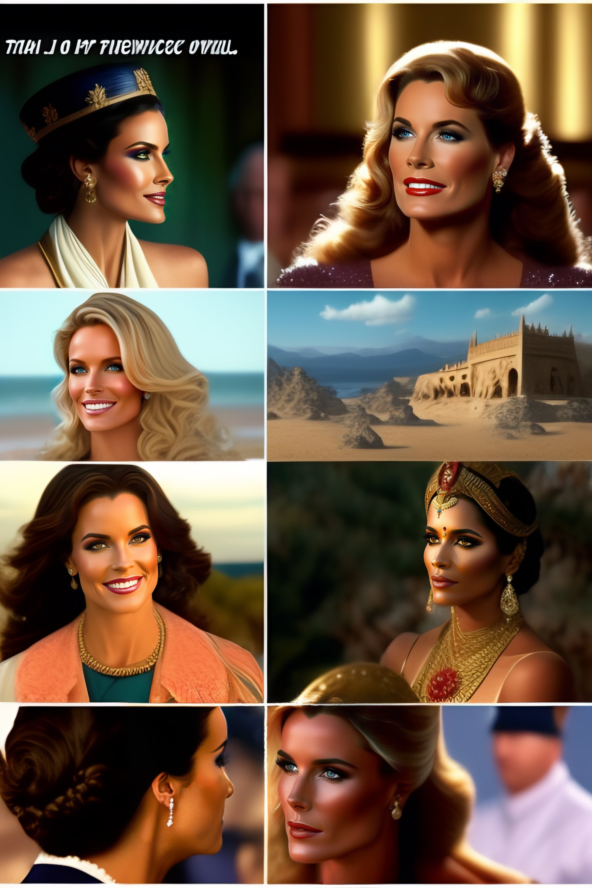 Lexica - Then write the description of the most impressive 9 women you ...