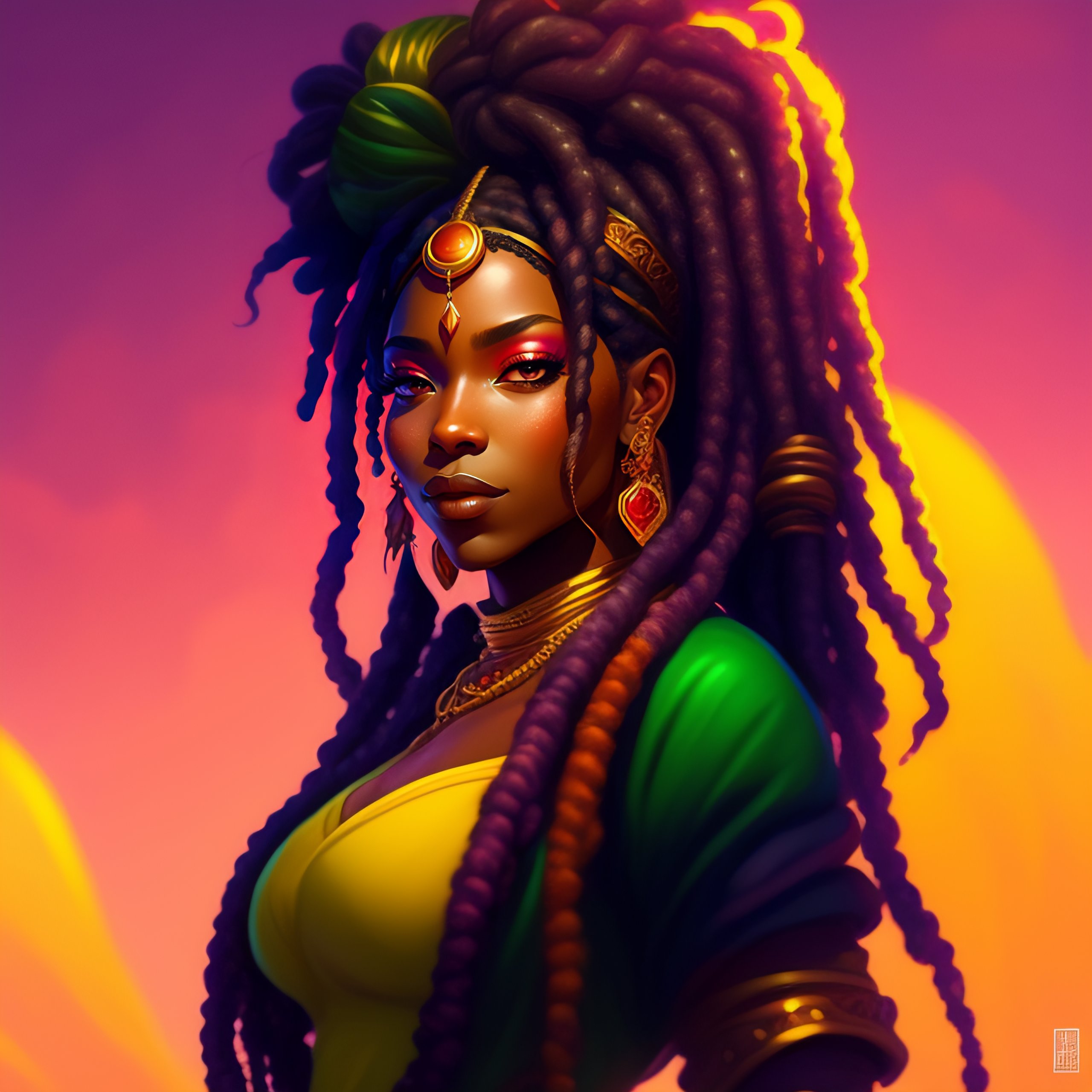 Lexica - Dreadlocked dark rasta woman, depicting ugliness in beauty, in ...