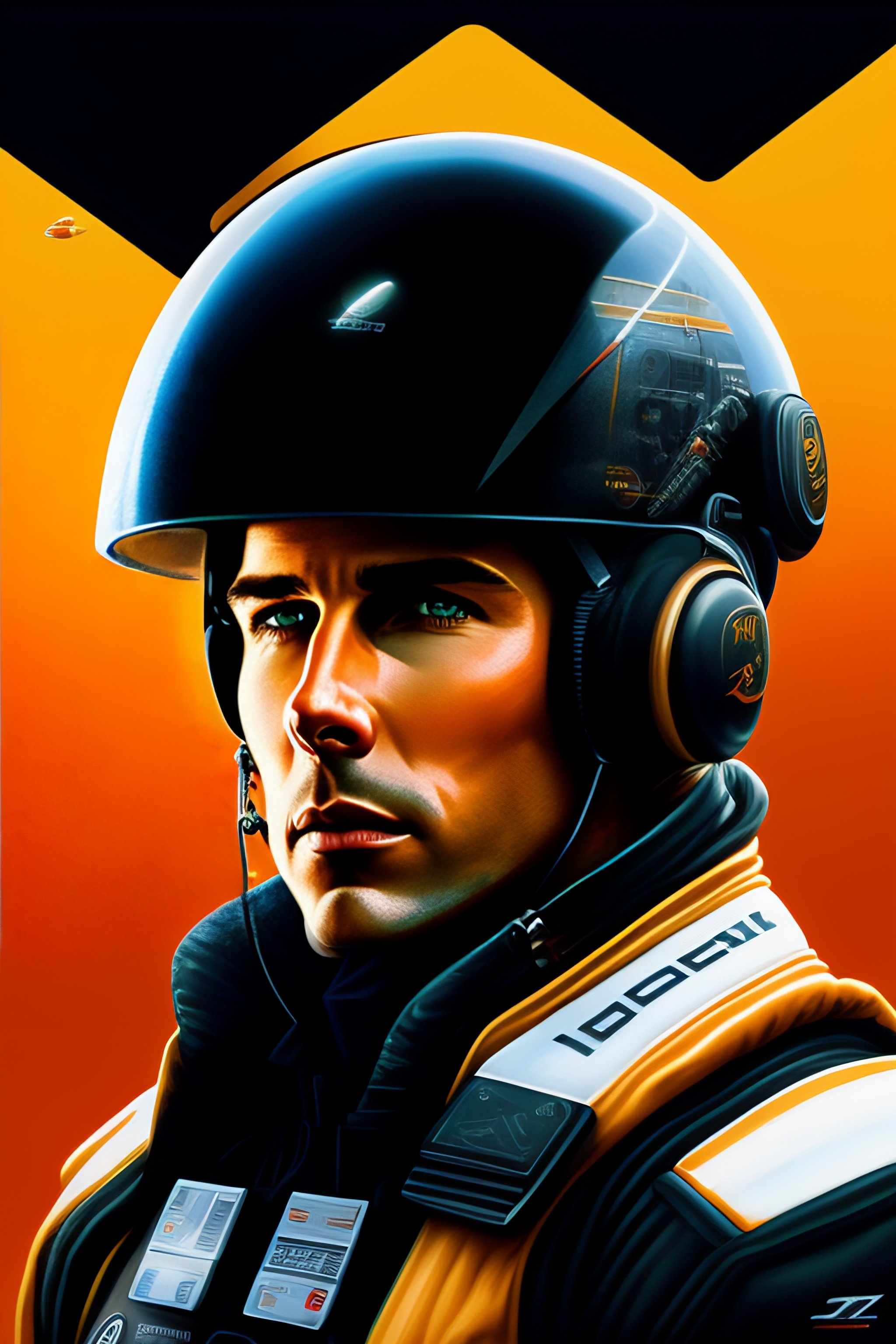 Lexica - Cyborg pilot, Tom Cruise , detailed minimalist interior ...