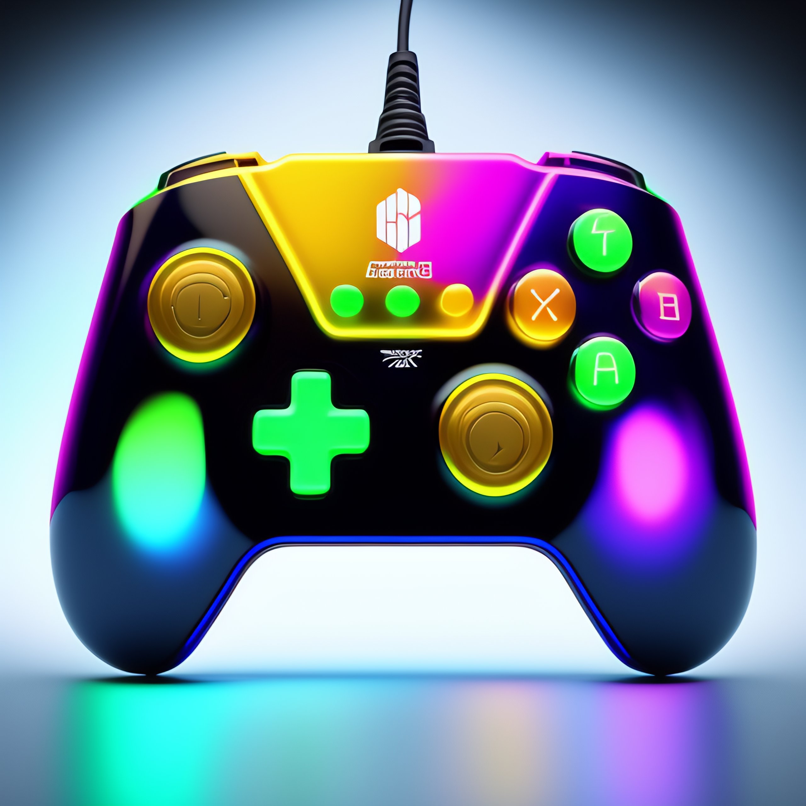 Gamepad Icon - Neon Style - Iconfu