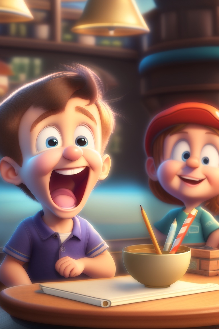 Lexica - Timmy's face, looking surprised and excited as he learns the ...