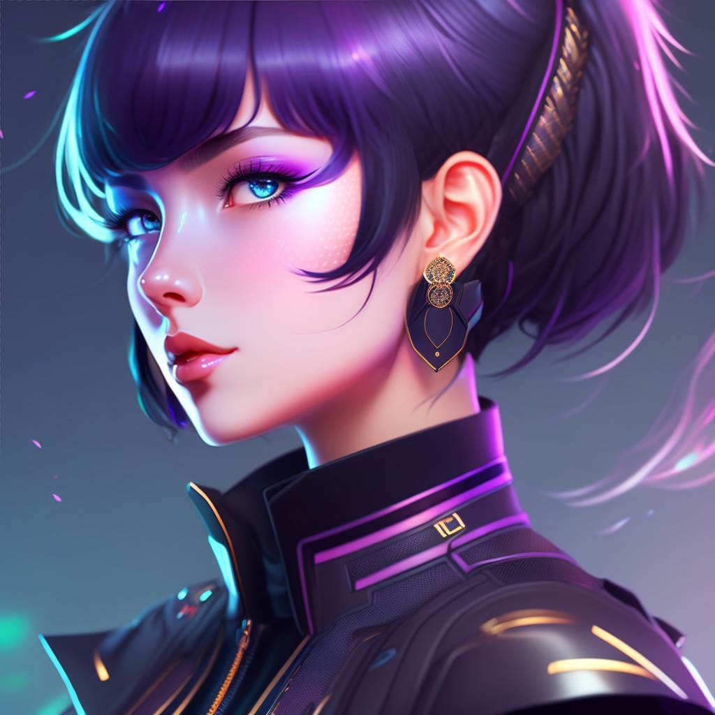 Lexica - Anime goth girl with short black hair, Symbiote, clear and ...