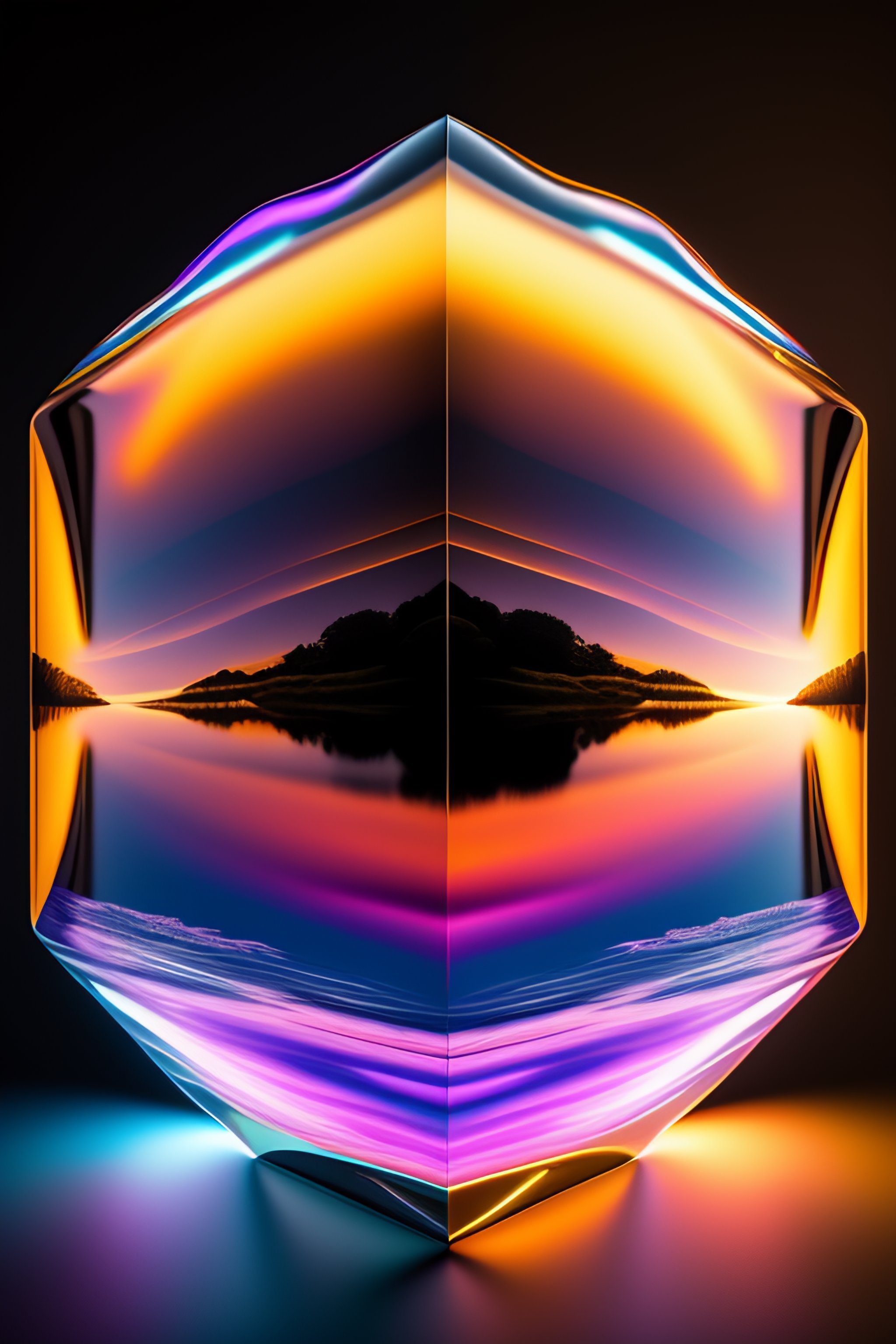 Lexica - A stuning image of beaulifull mirrored infinite icosahedron 8k ...