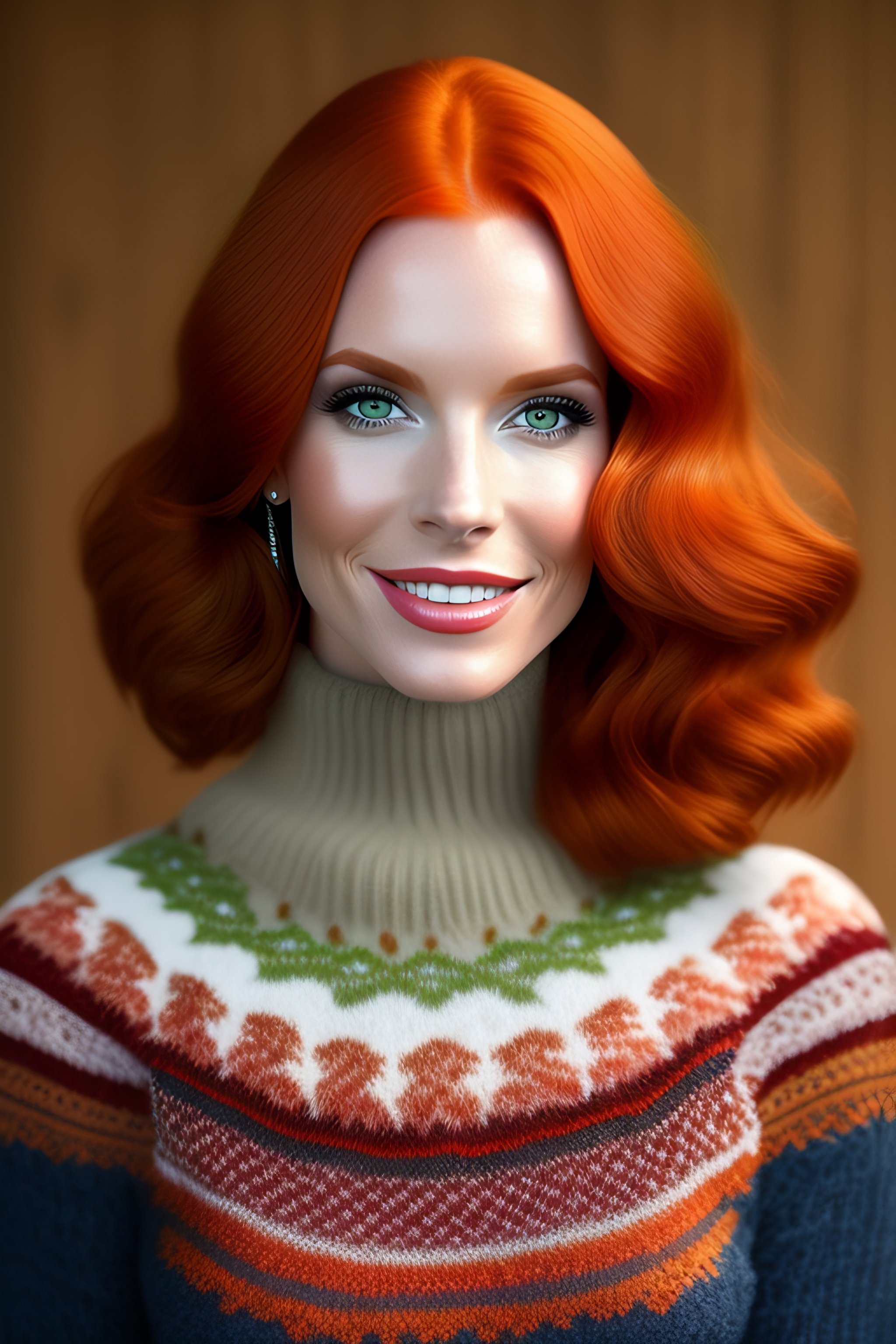 Lexica - Coy redhead with one mole sweater meat