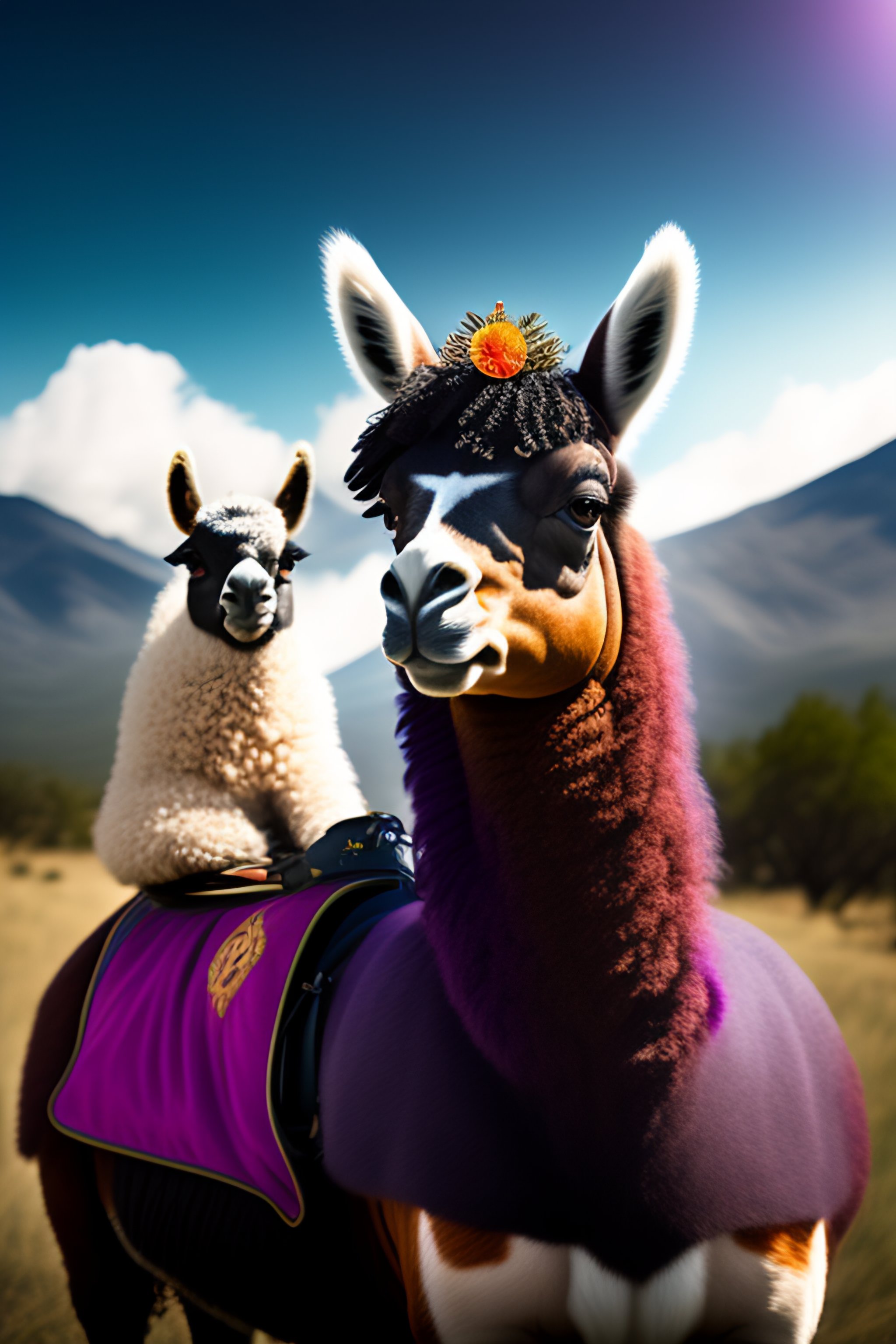 Lexica - Lil uzi vert riding a llama