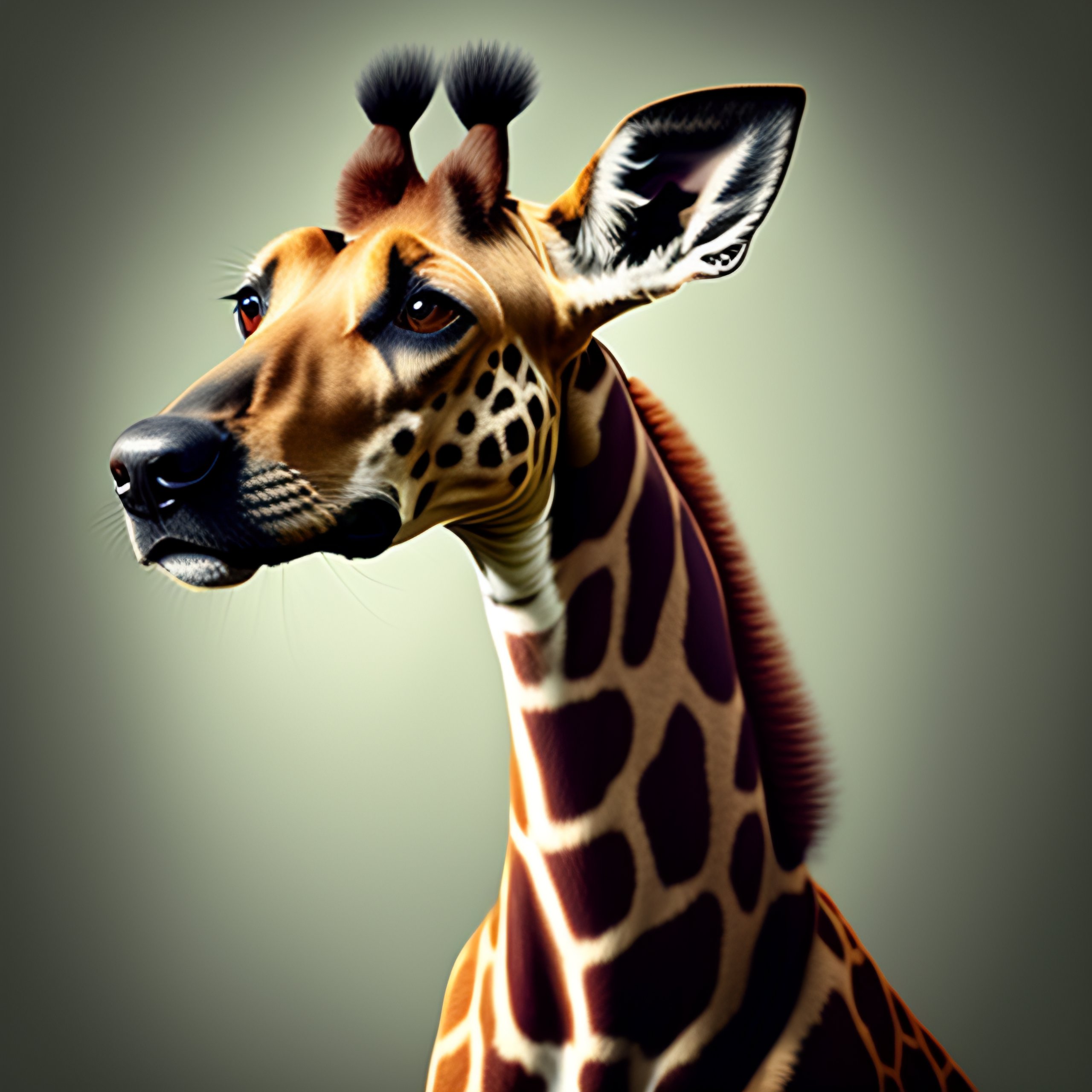 Lexica Amazing portrait of the elusive dog giraffe hybrid.