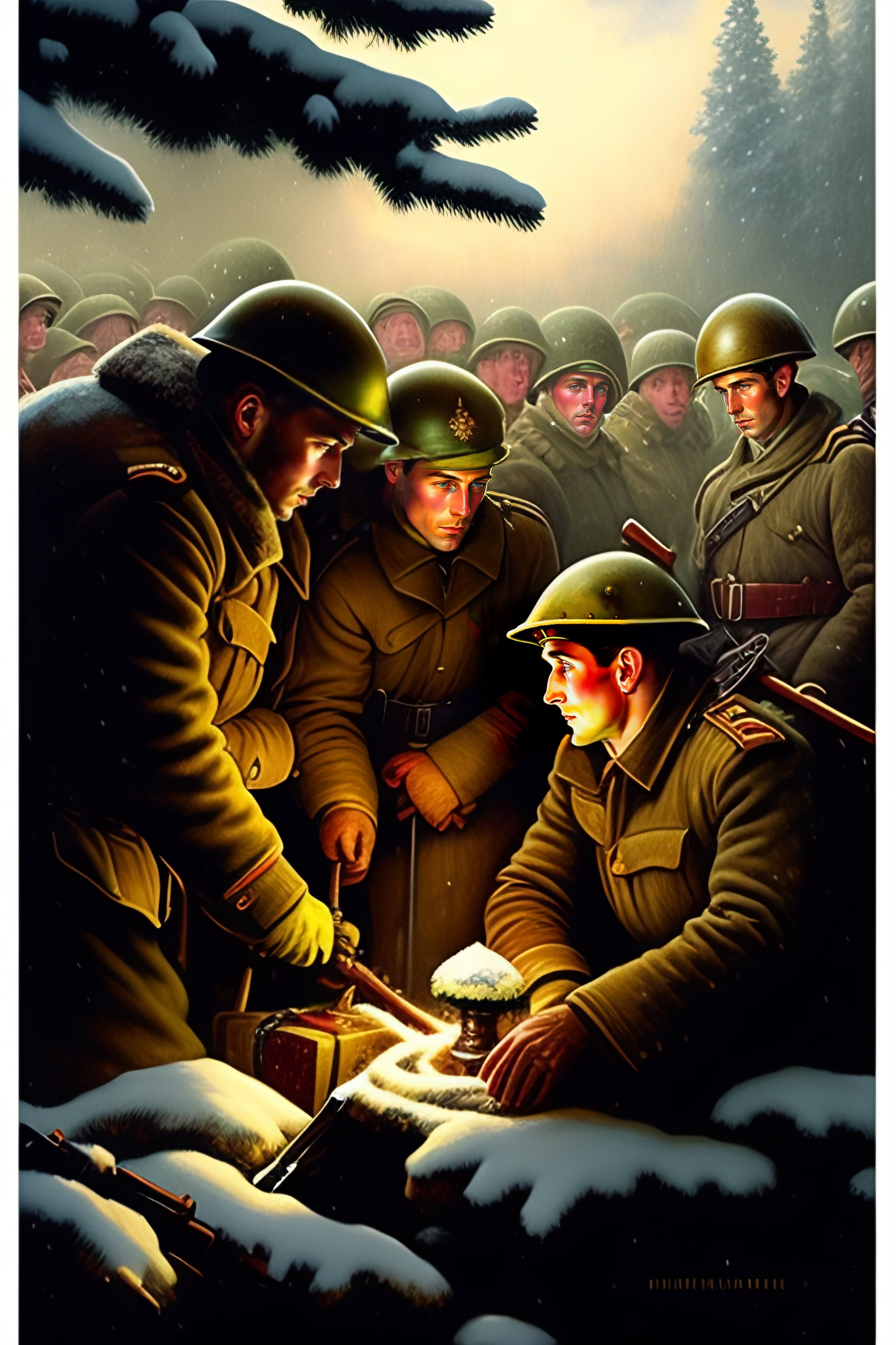 lexica-wwii-british-soldiers-in-the-trenches-celebrating-chritmas-day