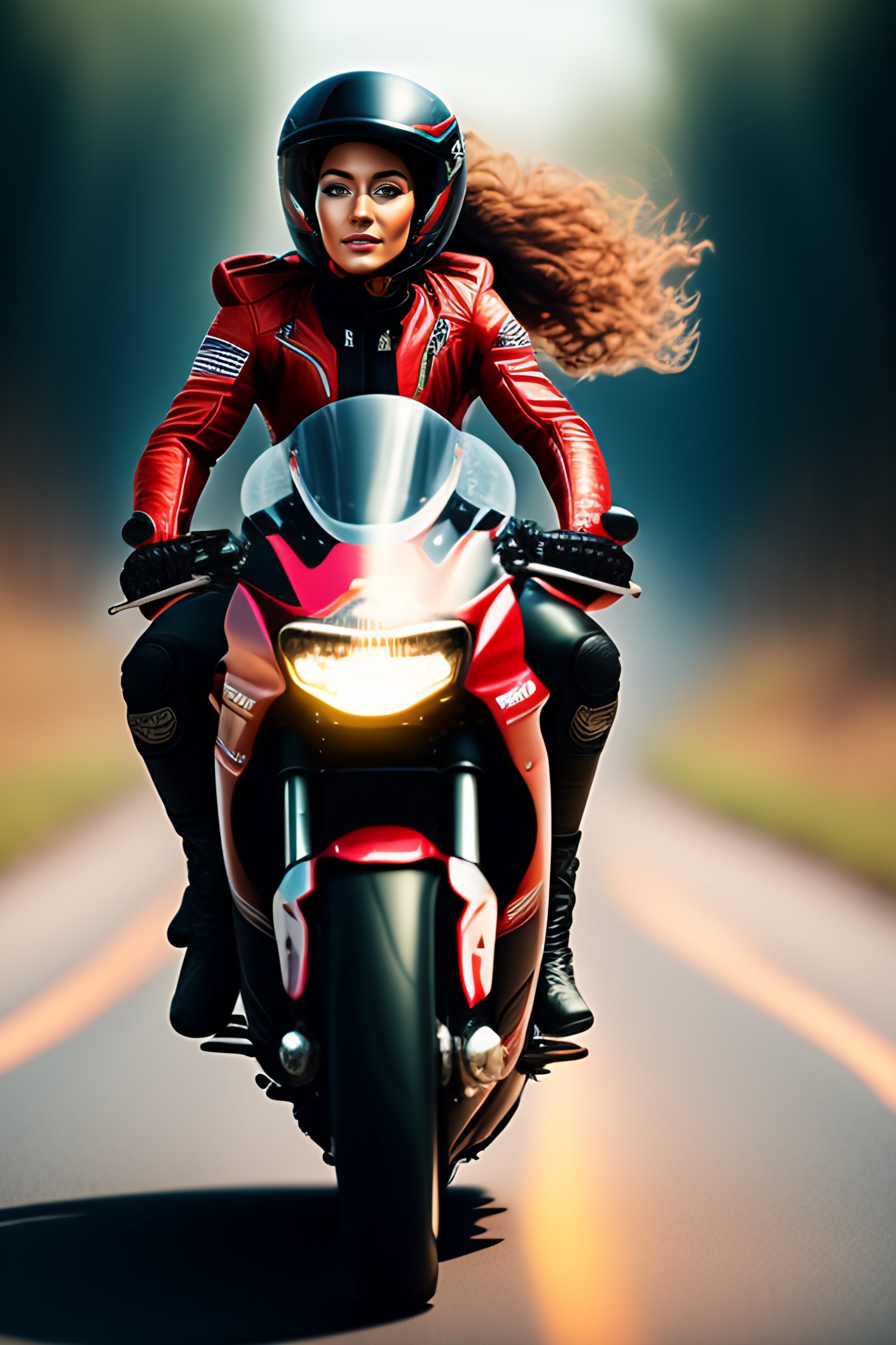 Lexica - A girl to ride a motorcycle