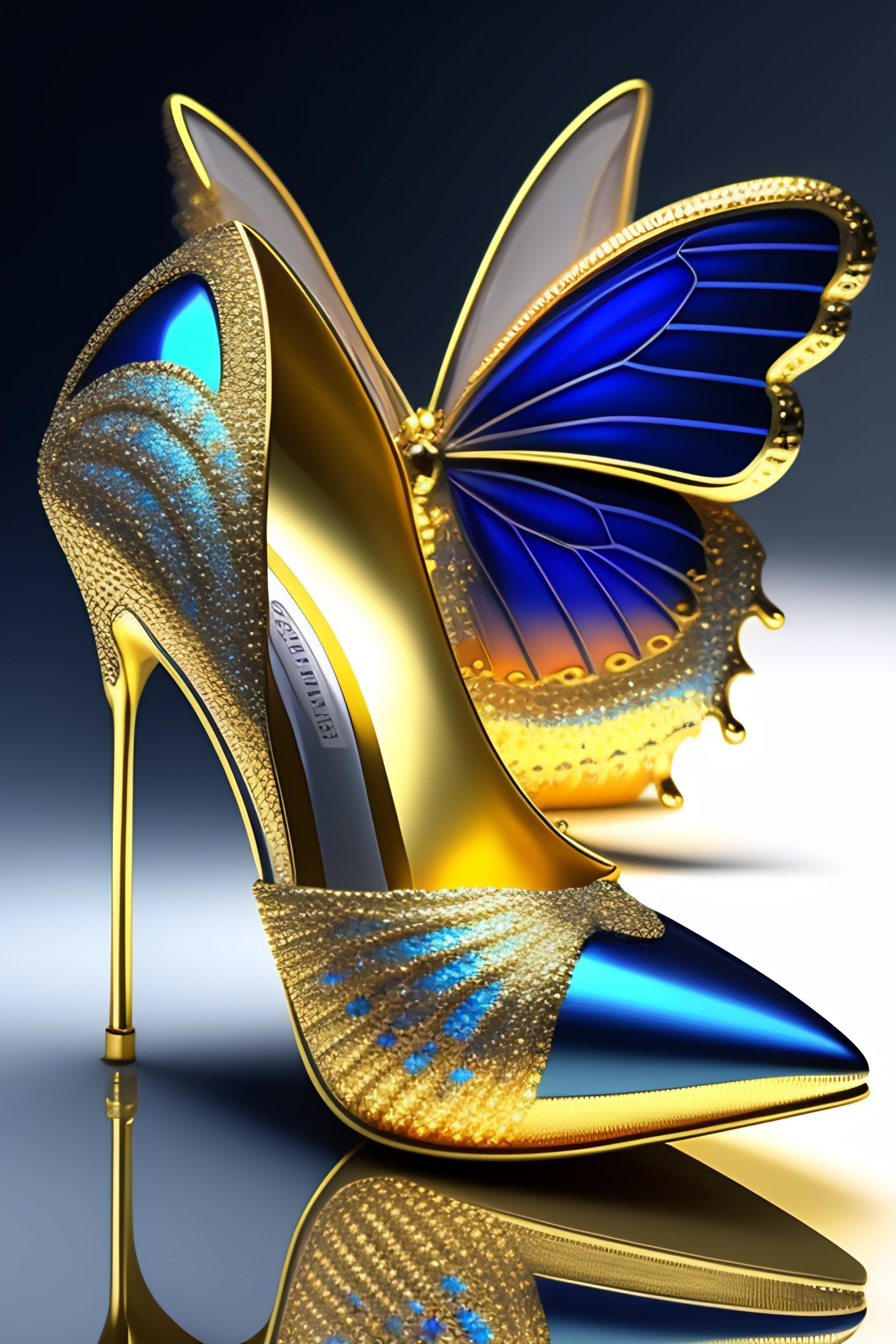 High heels with butterfly on sale wings