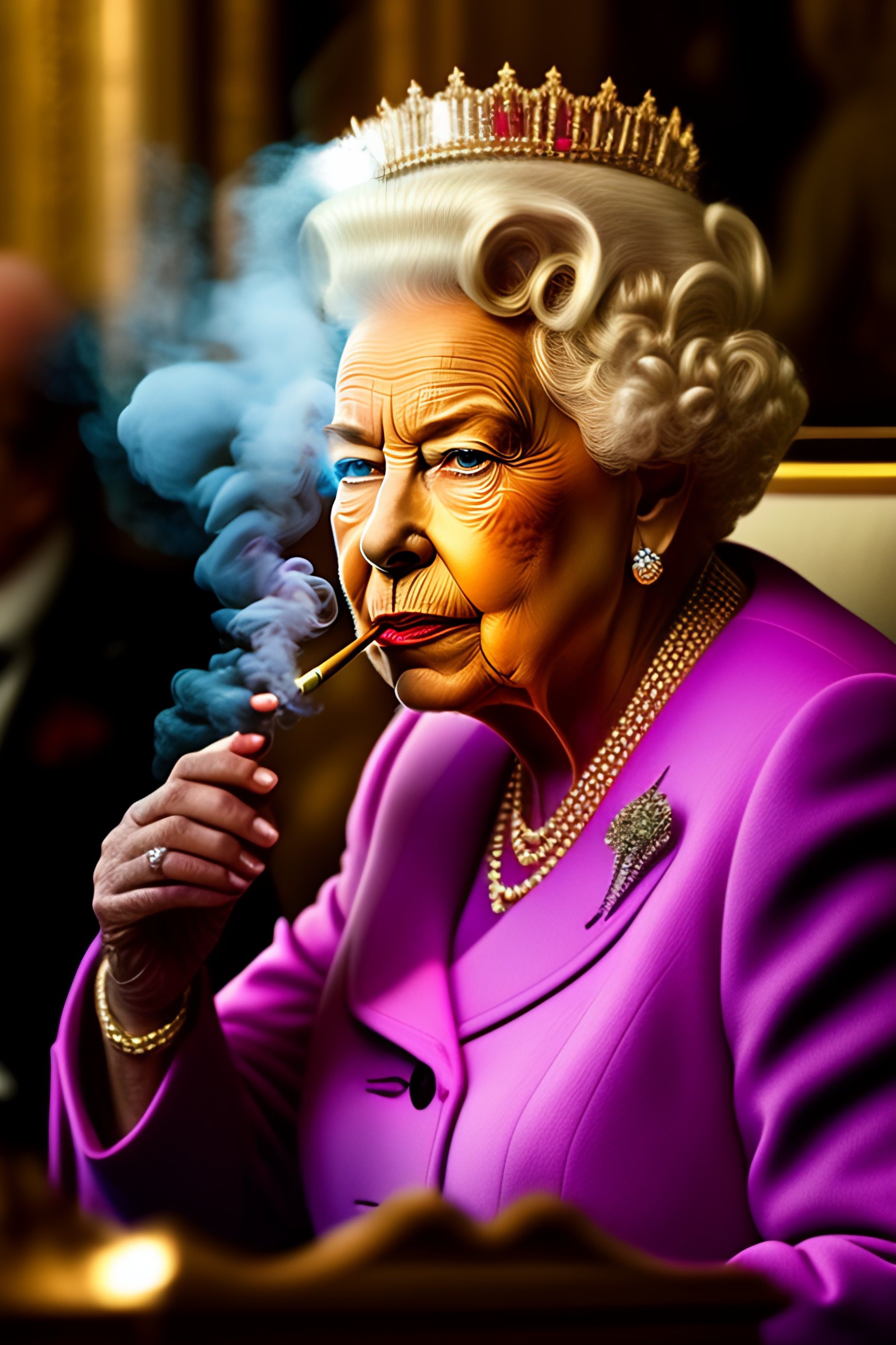 Lexica Queen Elizabeth smoking