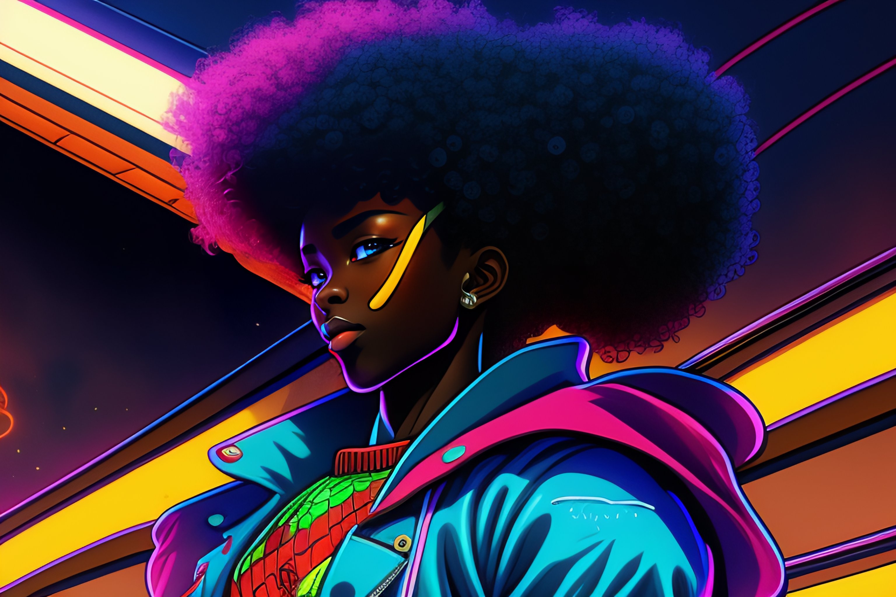 Lexica - Afro spiderman in the style of 90's vintage anime