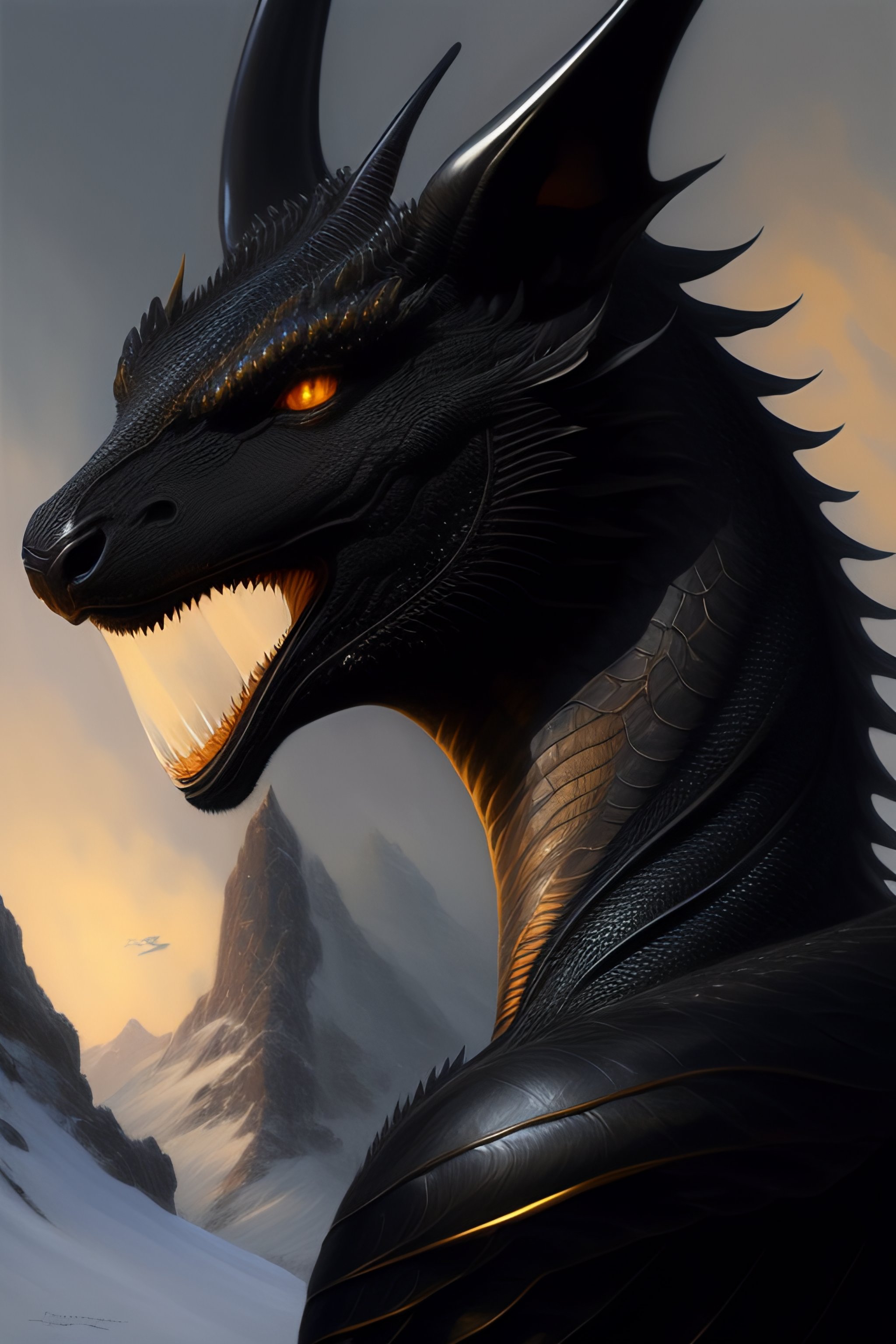 3D Dragon Graphic with Intense Realism · Creative Fabrica