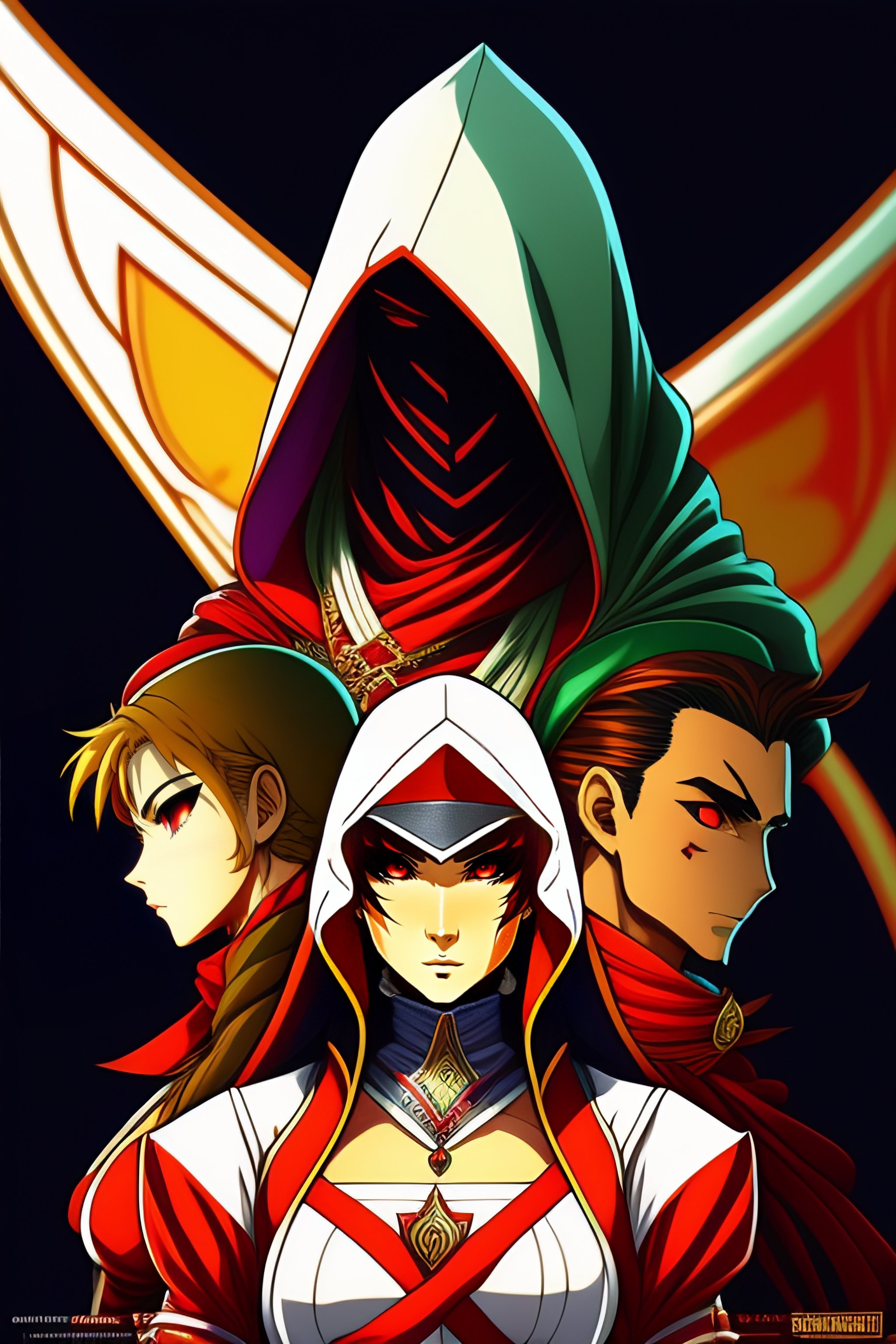 Lexica - Assassins creed in the style of 90's vintage anime, surrealism ...