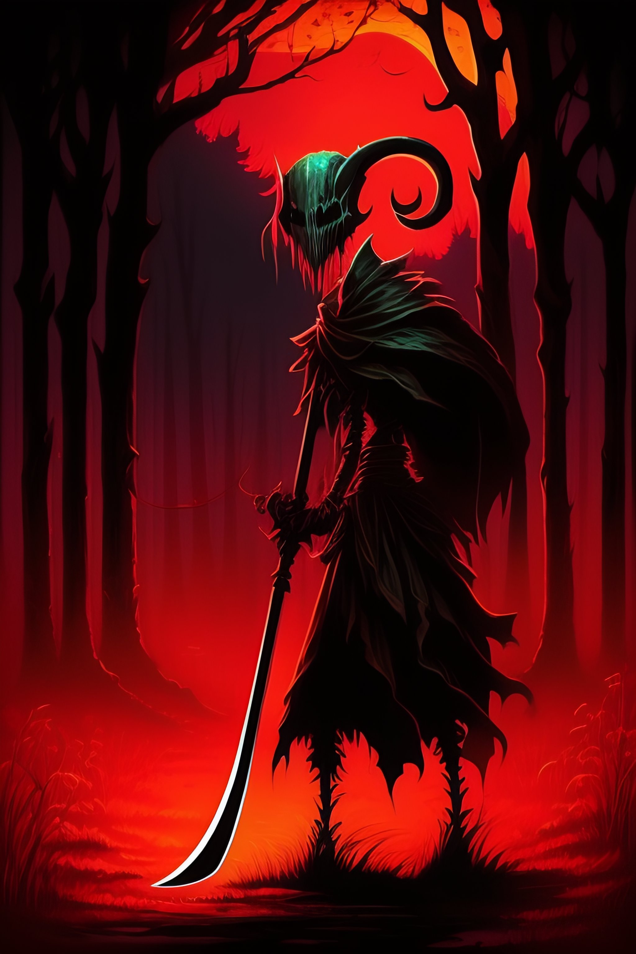 Lexica - Fiddlesticks from league of legends, holding a scythe , horror ...