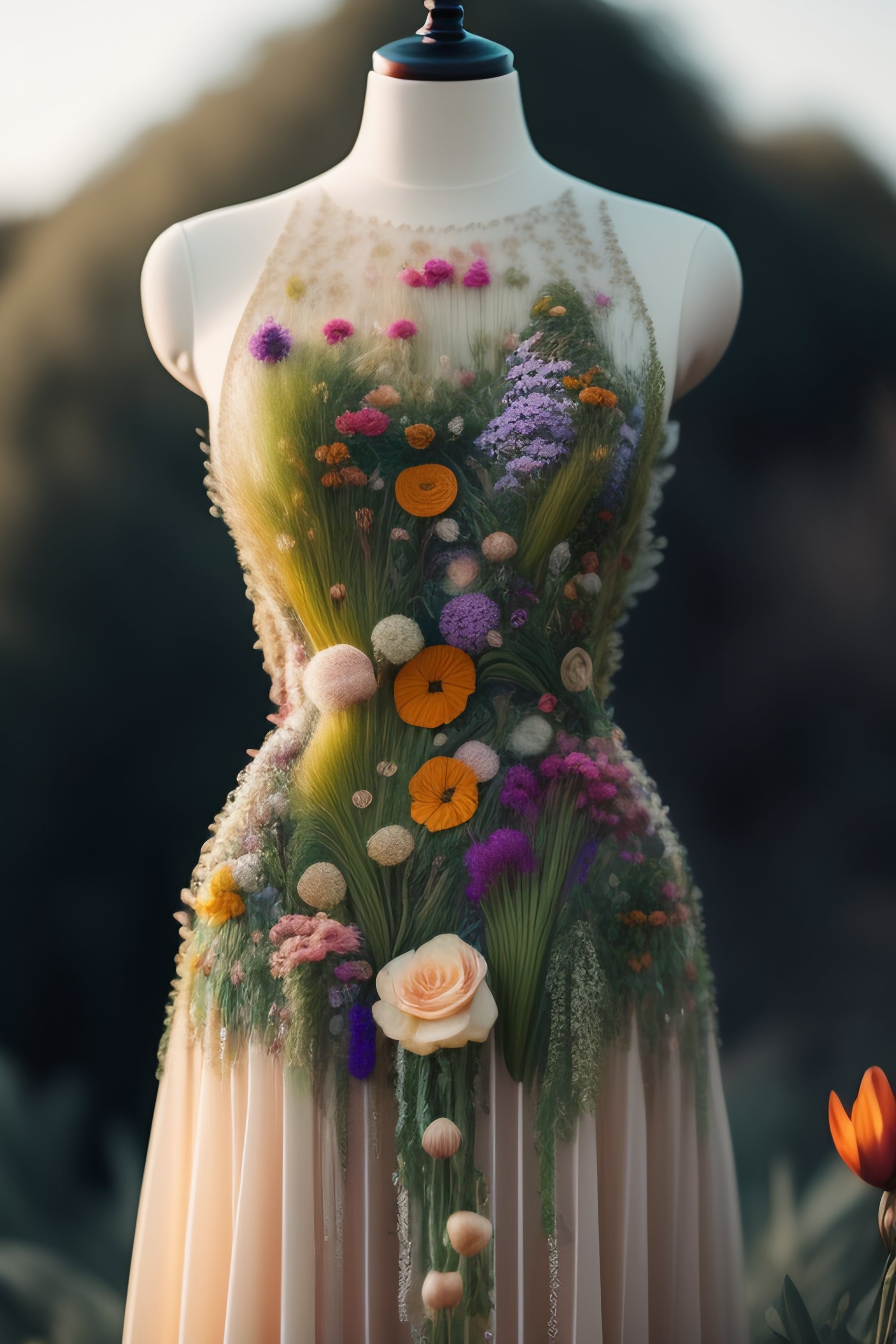 Dress made hotsell out of flowers