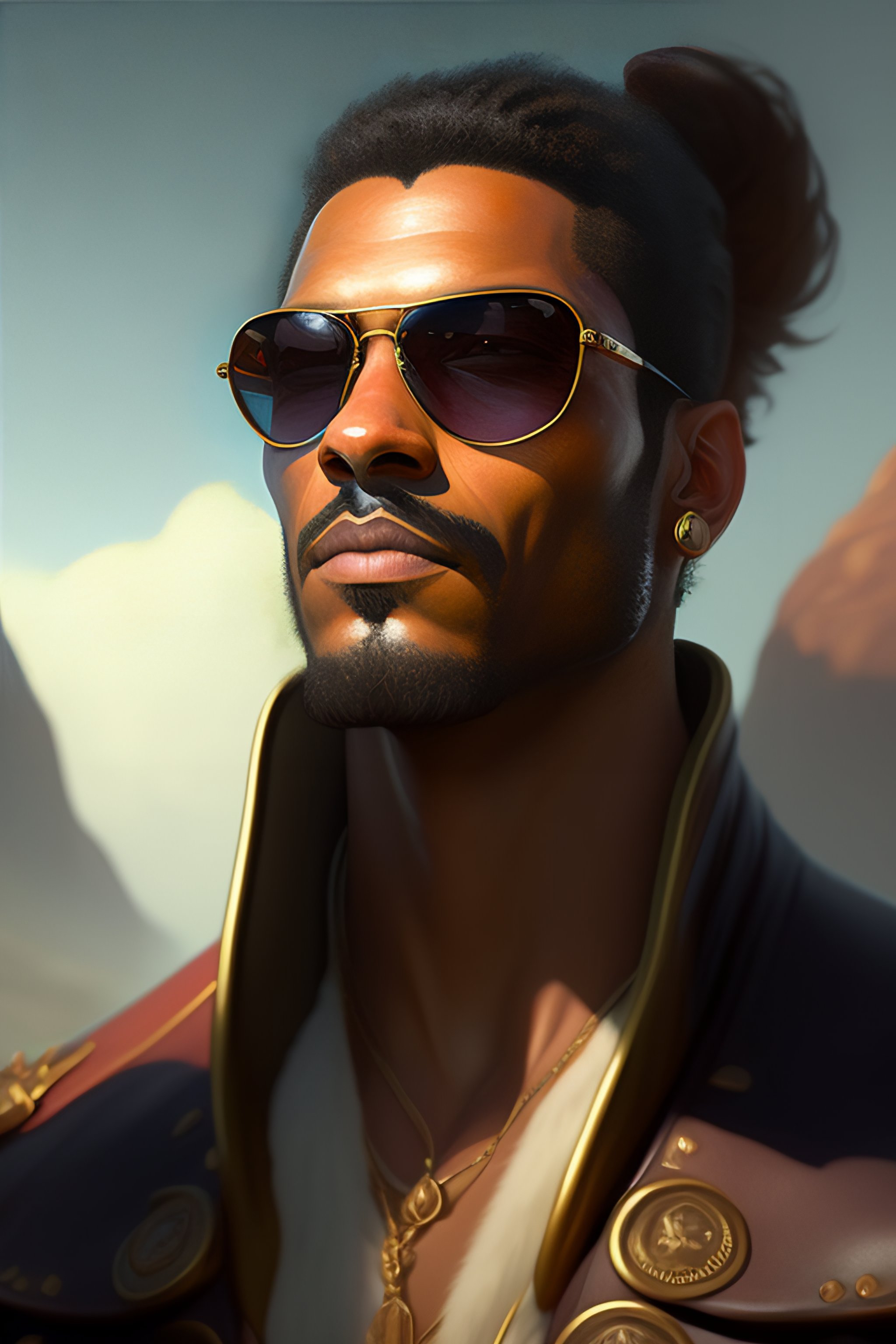 Lexica A detailed portrait of crocodrile wearing sunglasses