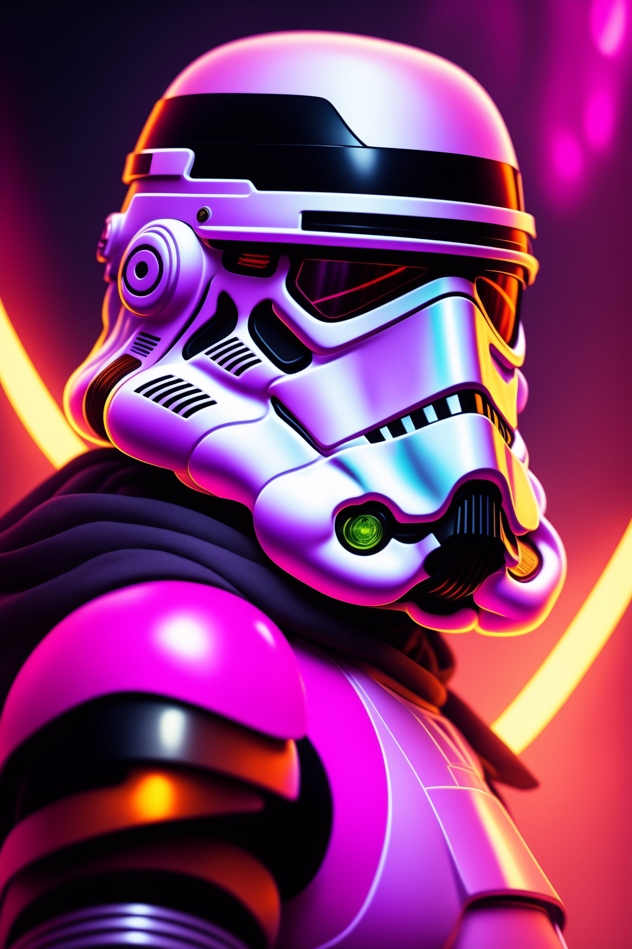 Lexica - A stormtrooper, neon colors, hyper detailed, digital art ...