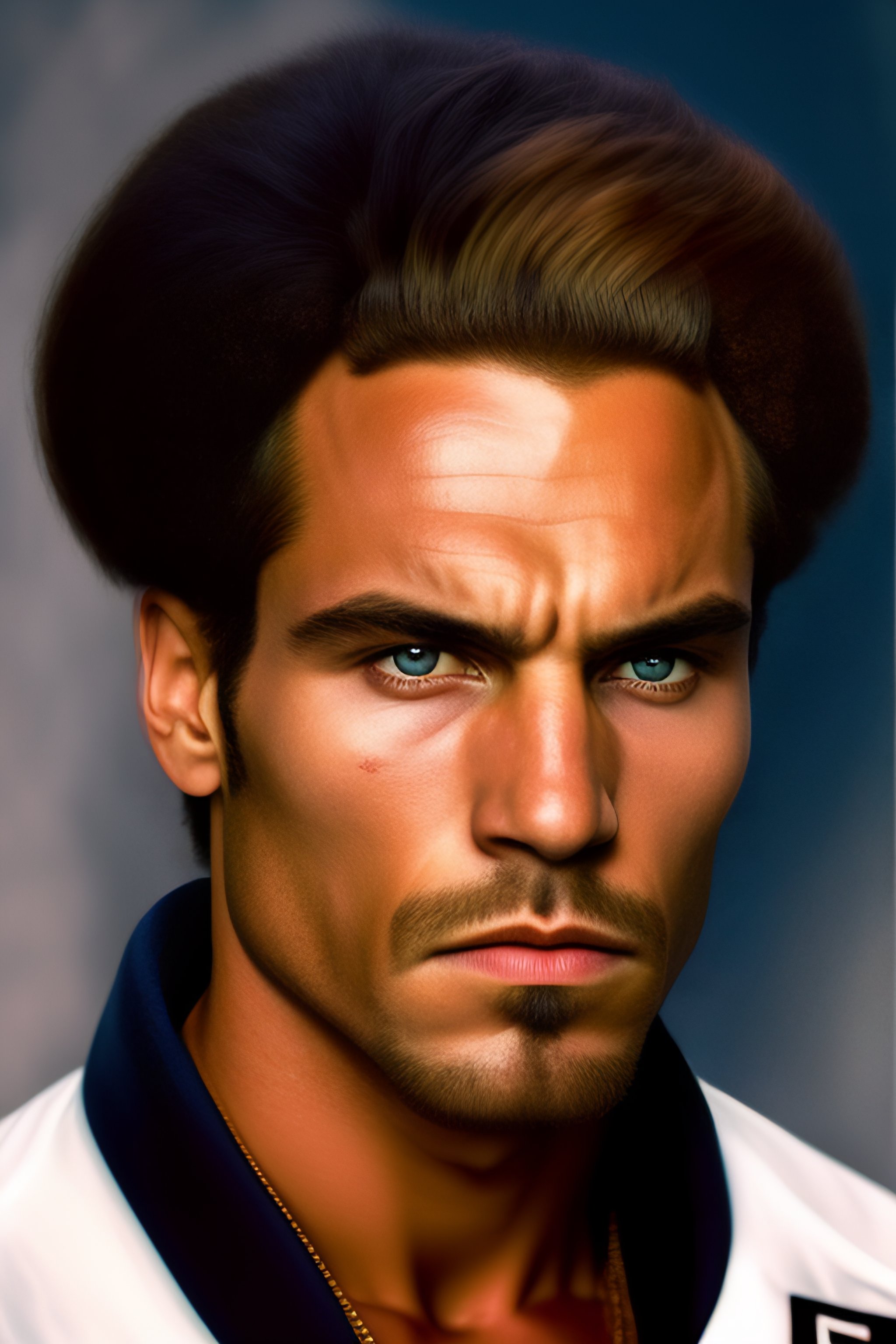 Lexica - Portrait of a mean ugly gross thug goon russian