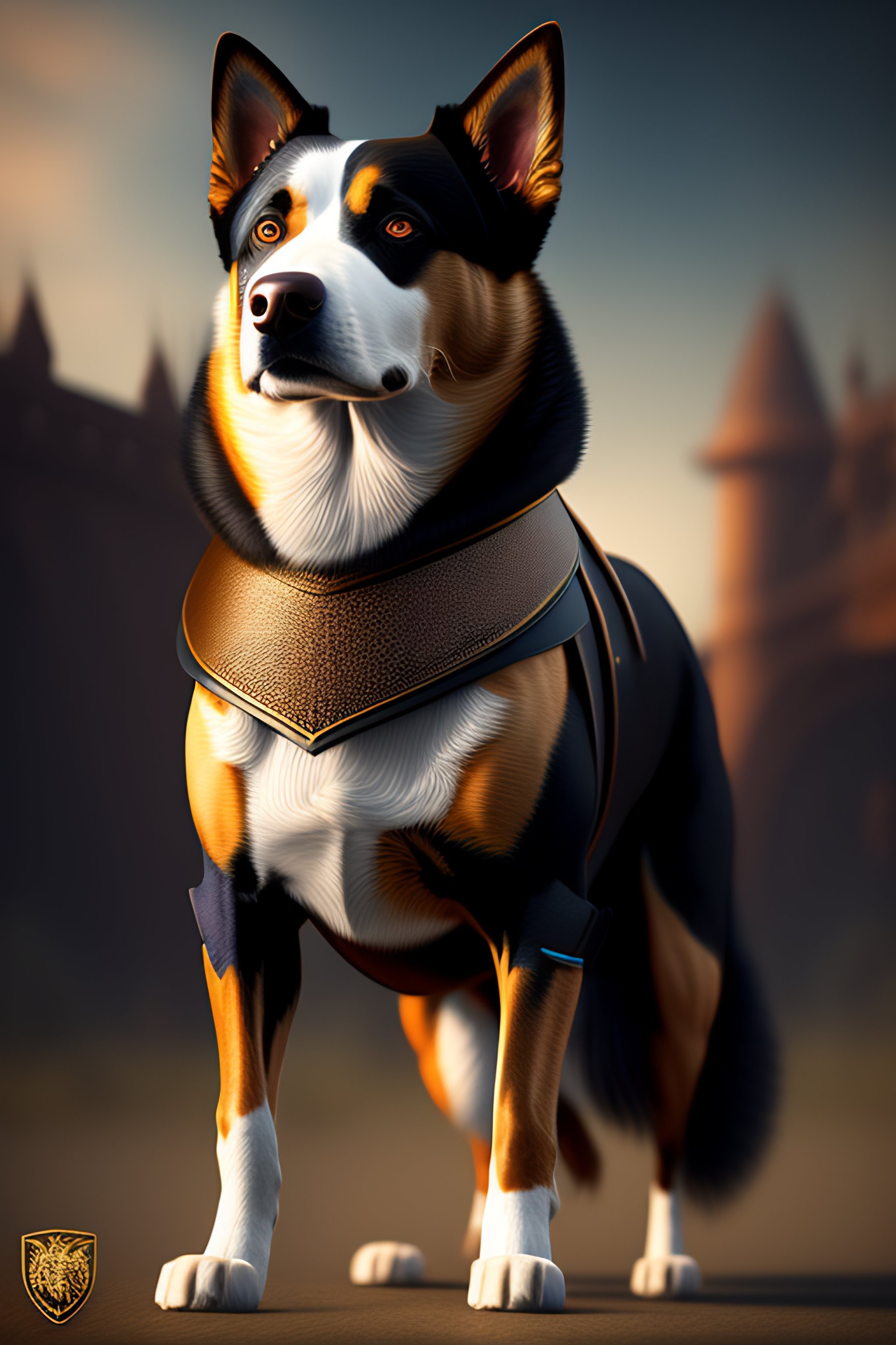 Lexica - Https://s.mj.run/Y7Xu4X1AQko A dog hero, with medieval soldier ...