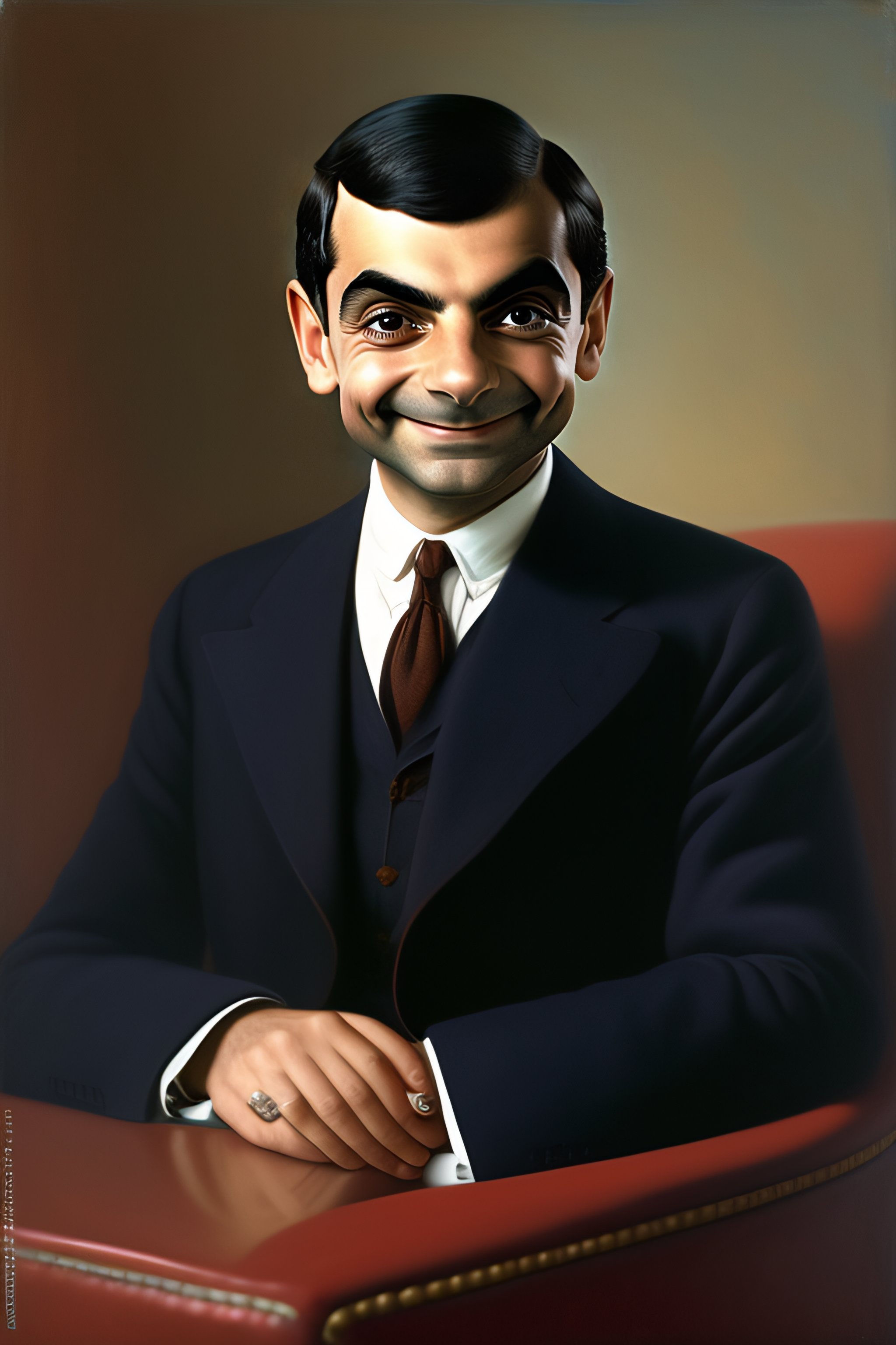 Lexica - Portrait of a young Mr Bean